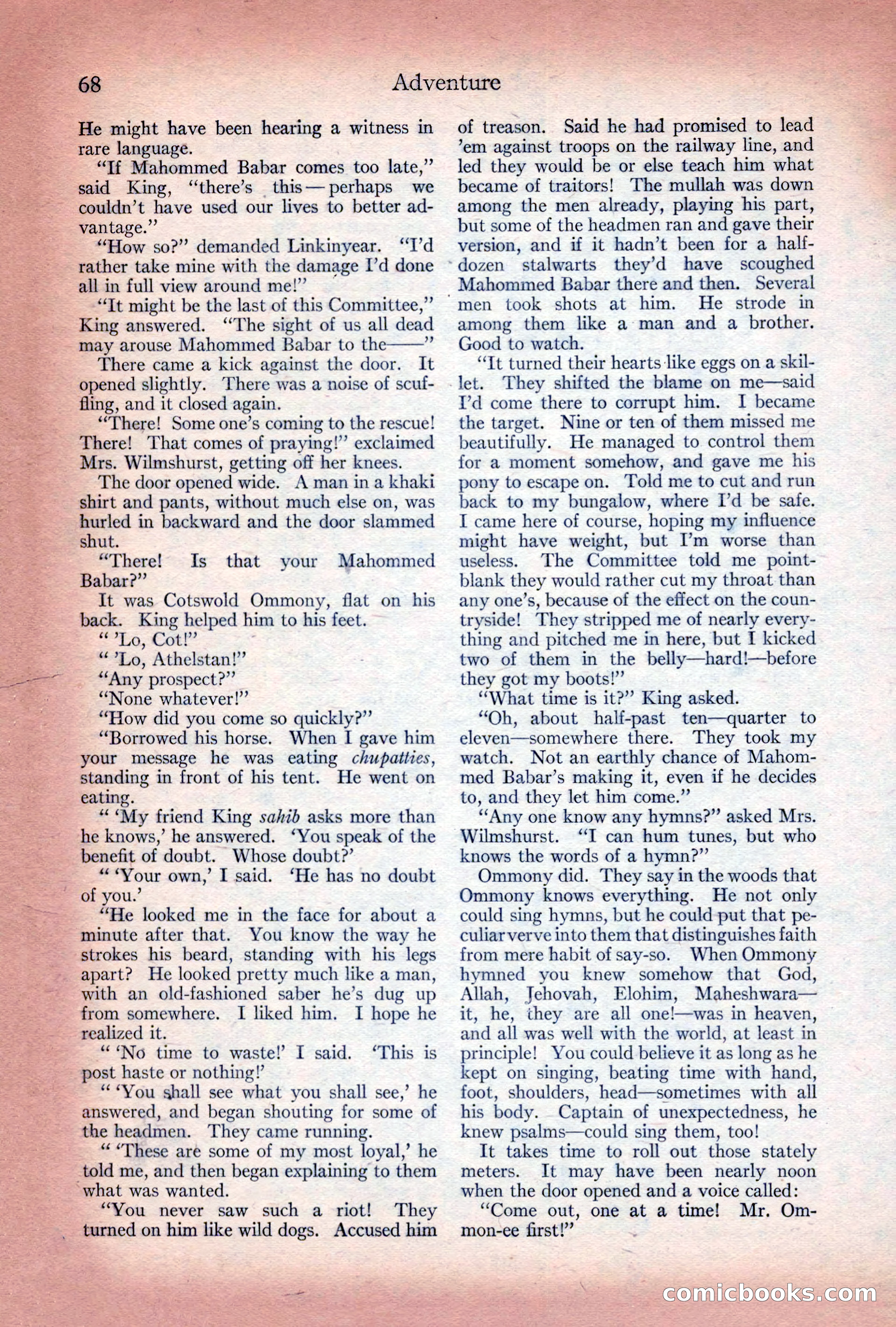 Adventure Magazine Cover, December 10, 1922 — page 74 of 200