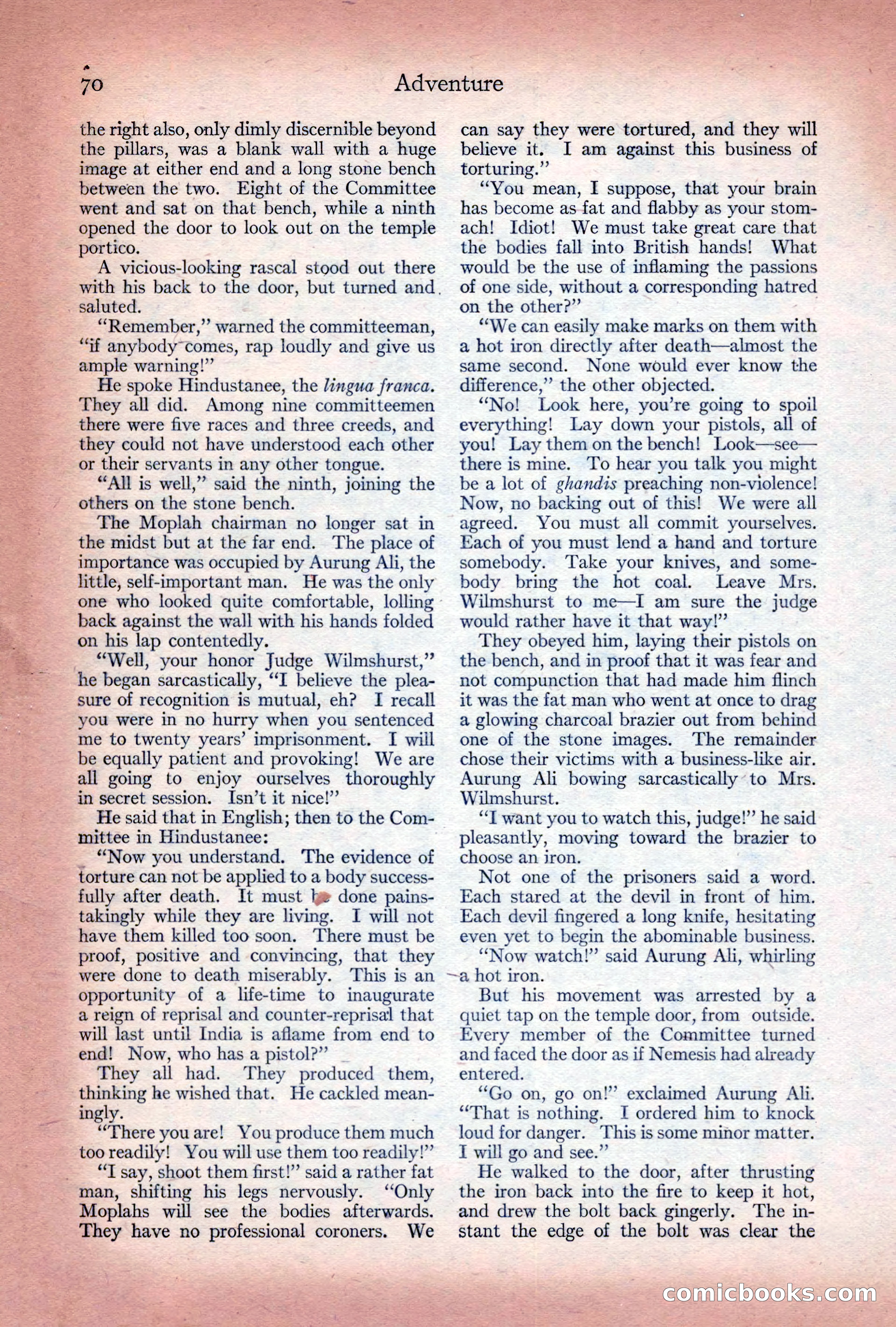 Adventure Magazine Cover, December 10, 1922 — page 76 of 200
