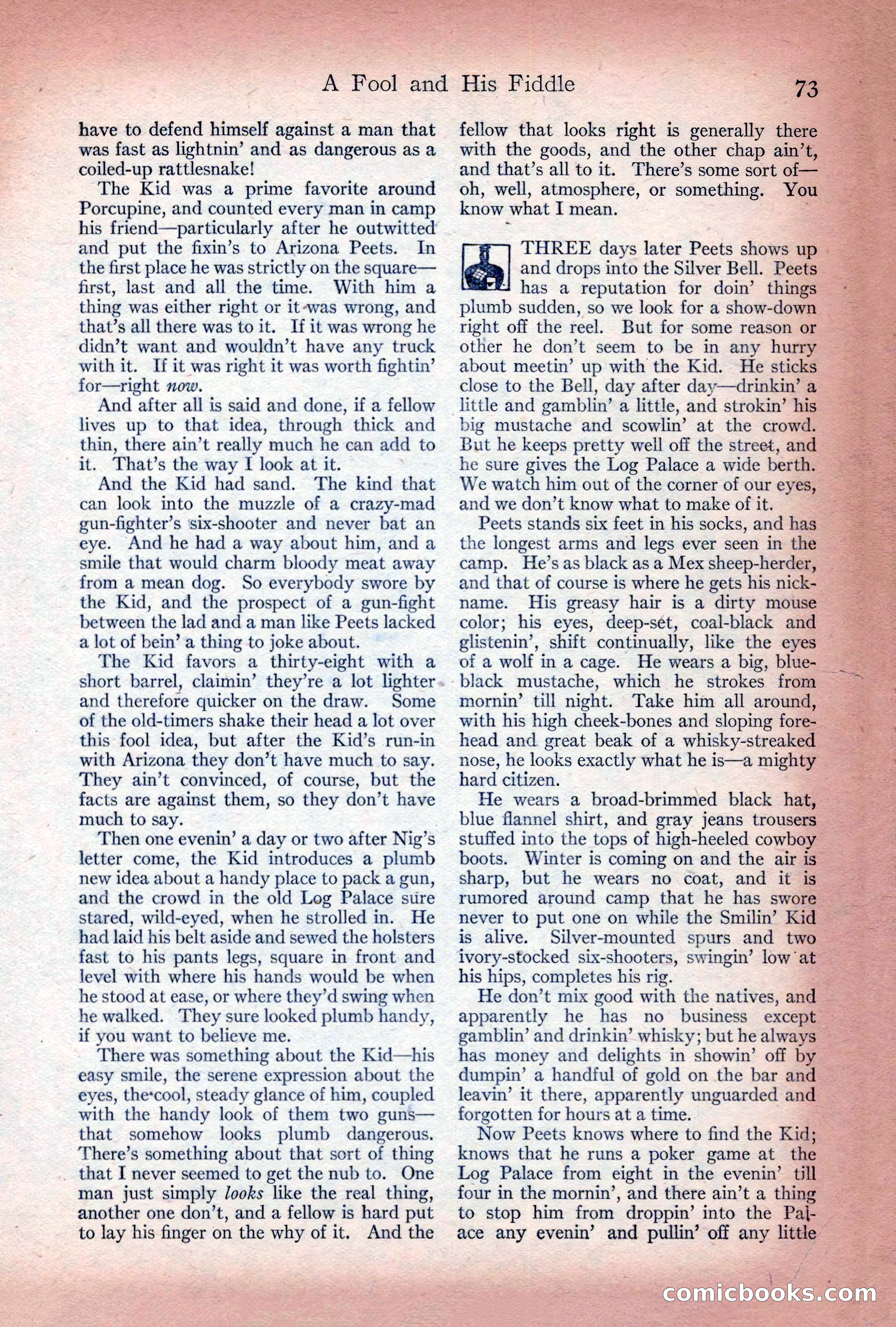 Adventure Magazine Cover, December 10, 1922 — page 79 of 200