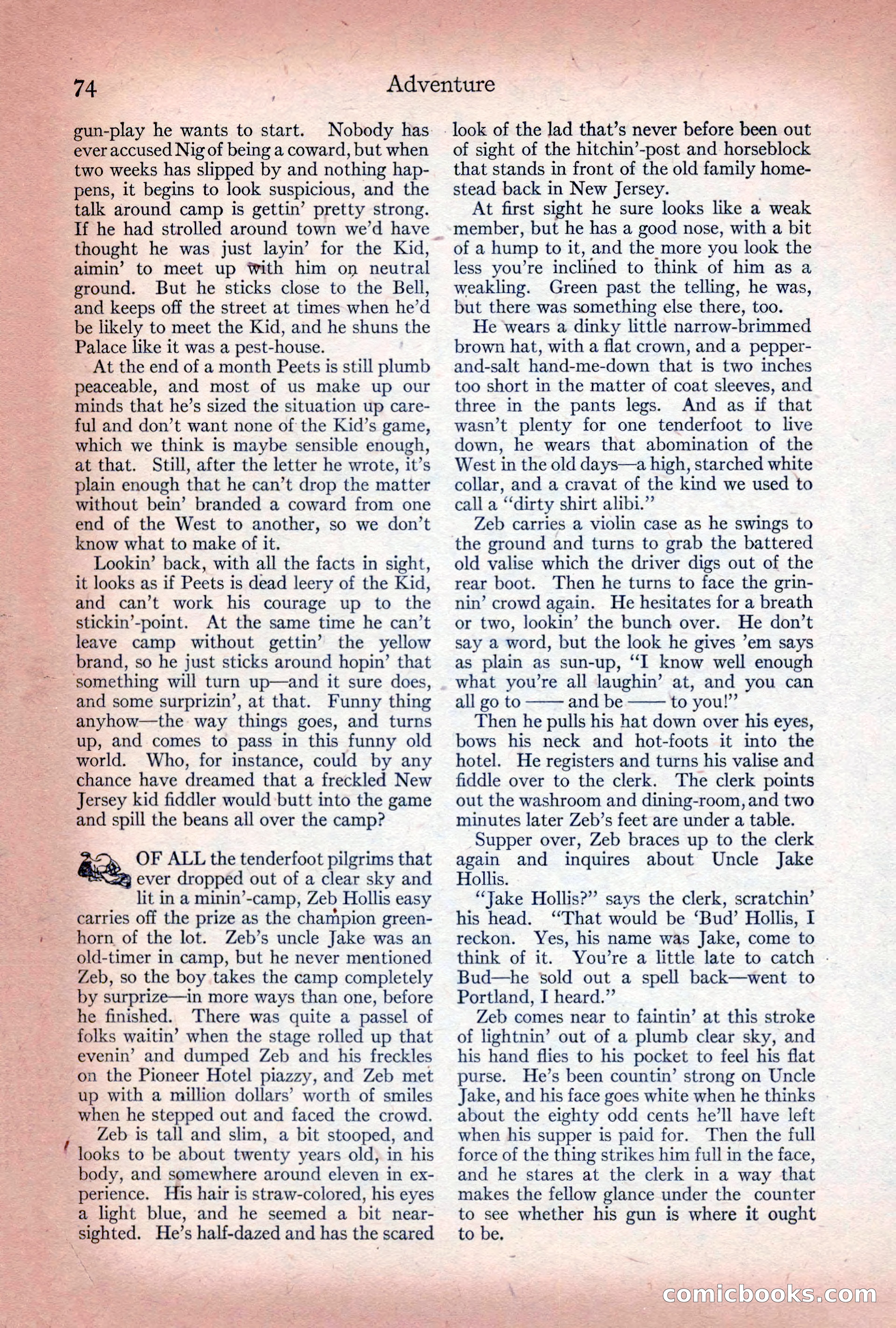 Adventure Magazine Cover, December 10, 1922 — page 80 of 200