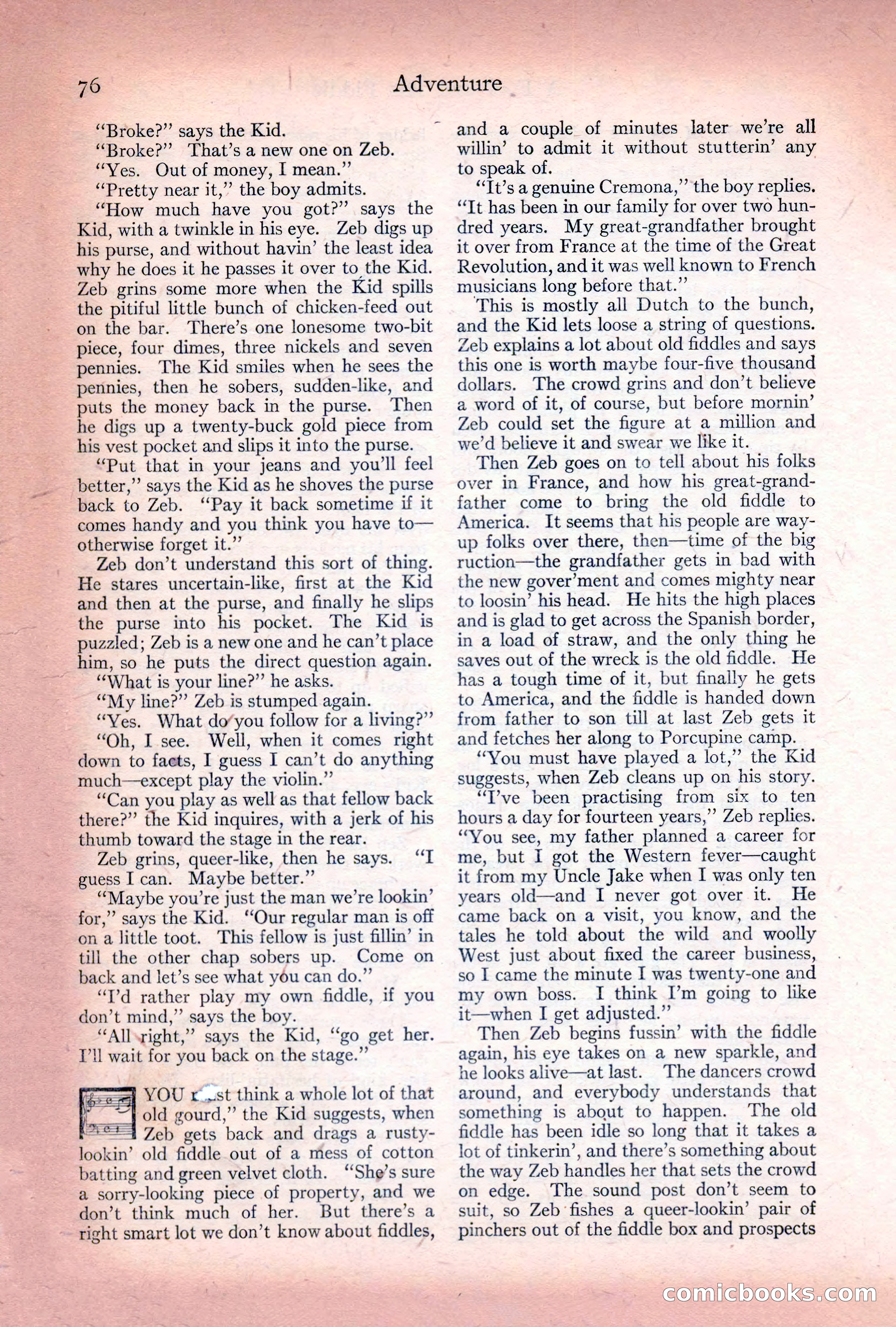 Adventure Magazine Cover, December 10, 1922 — page 82 of 200