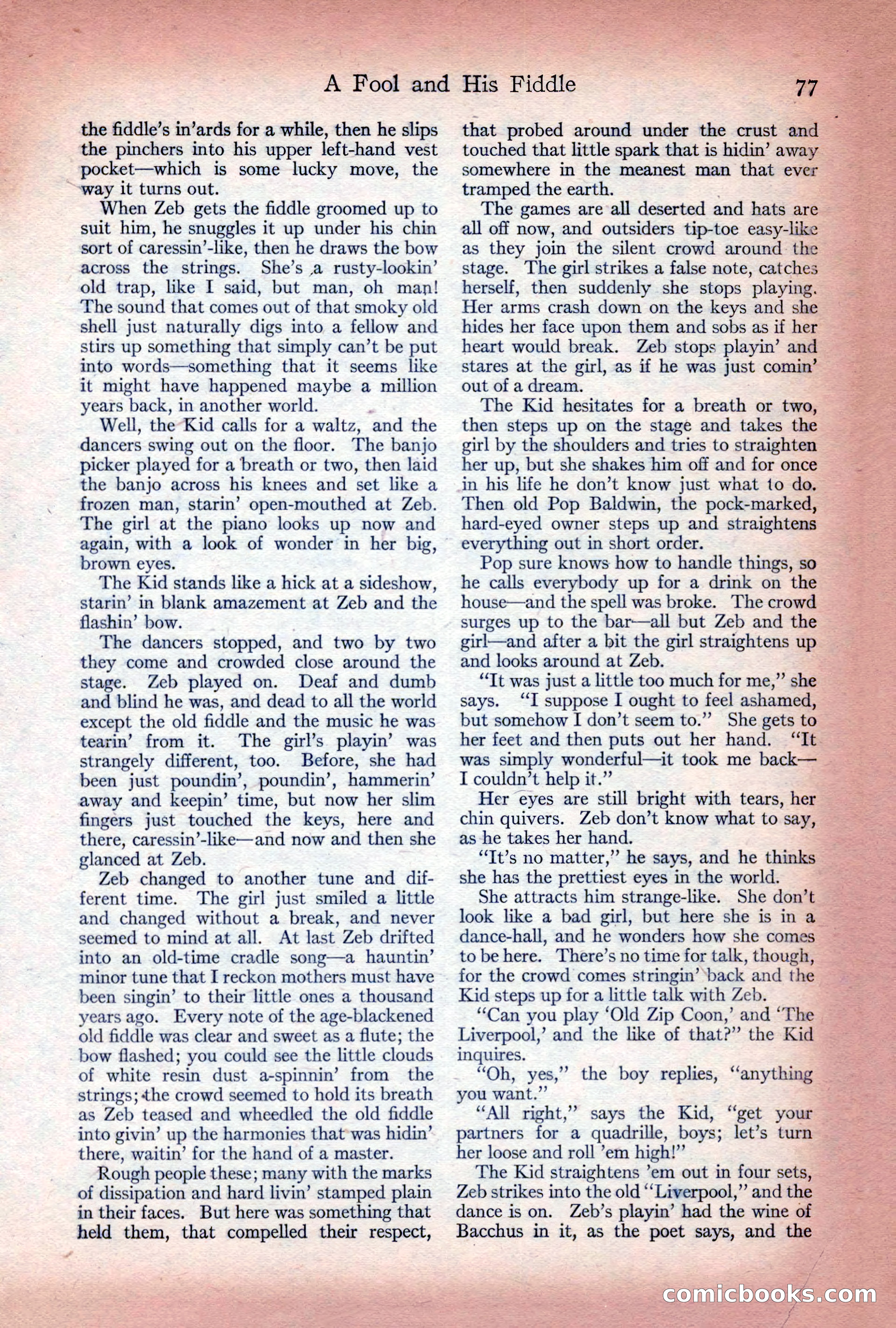 Adventure Magazine Cover, December 10, 1922 — page 83 of 200