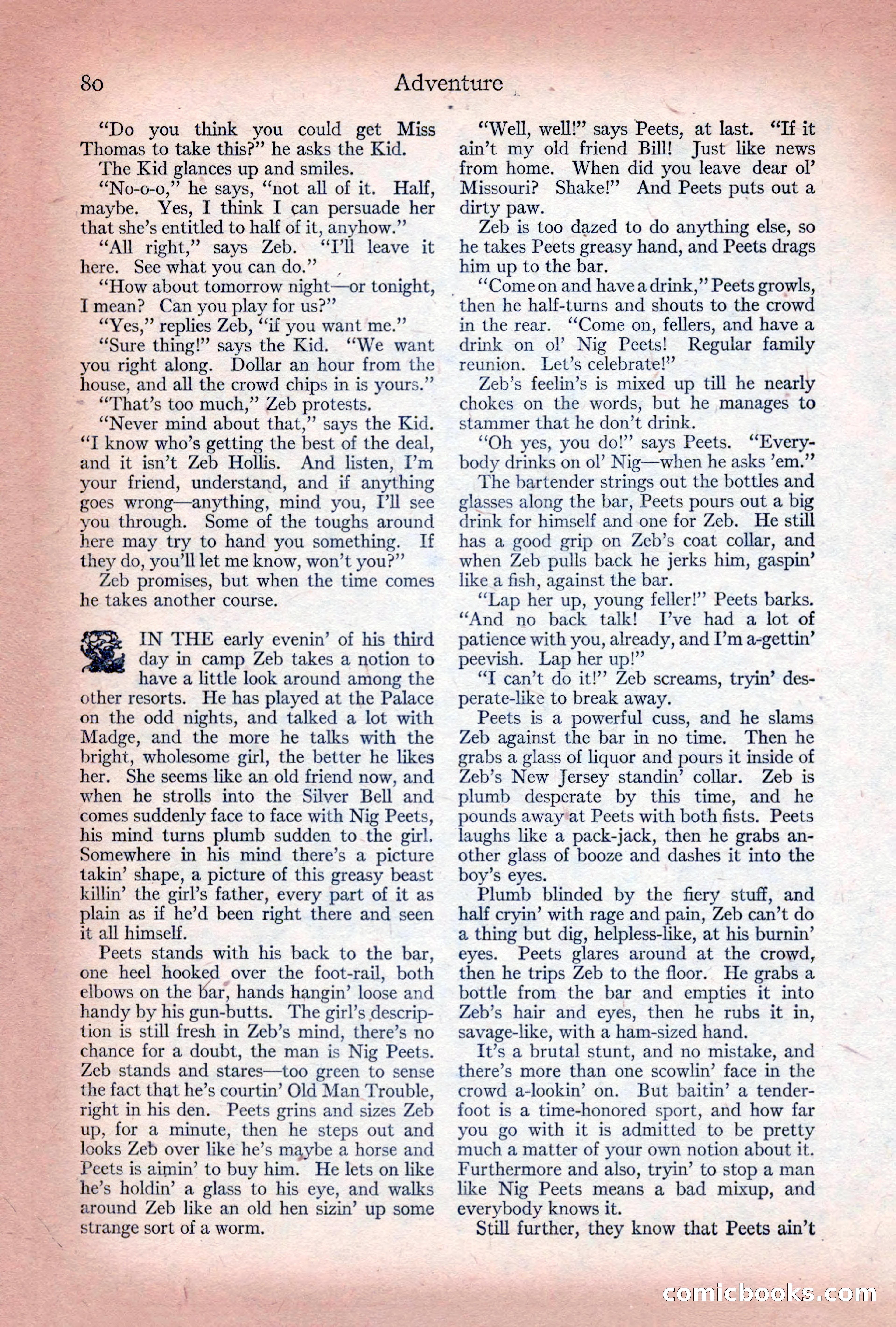 Adventure Magazine Cover, December 10, 1922 — page 86 of 200