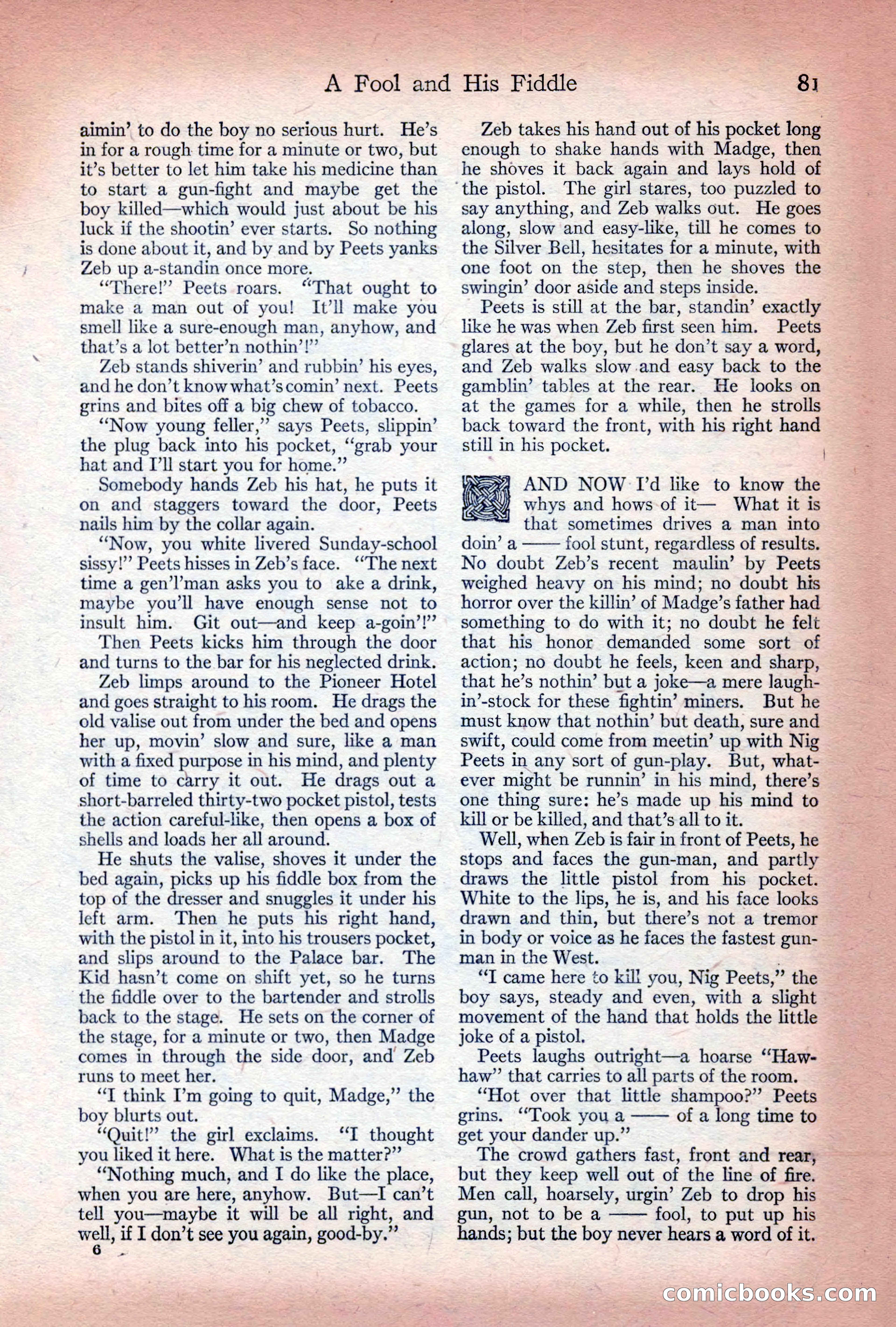 Adventure Magazine Cover, December 10, 1922 — page 87 of 200