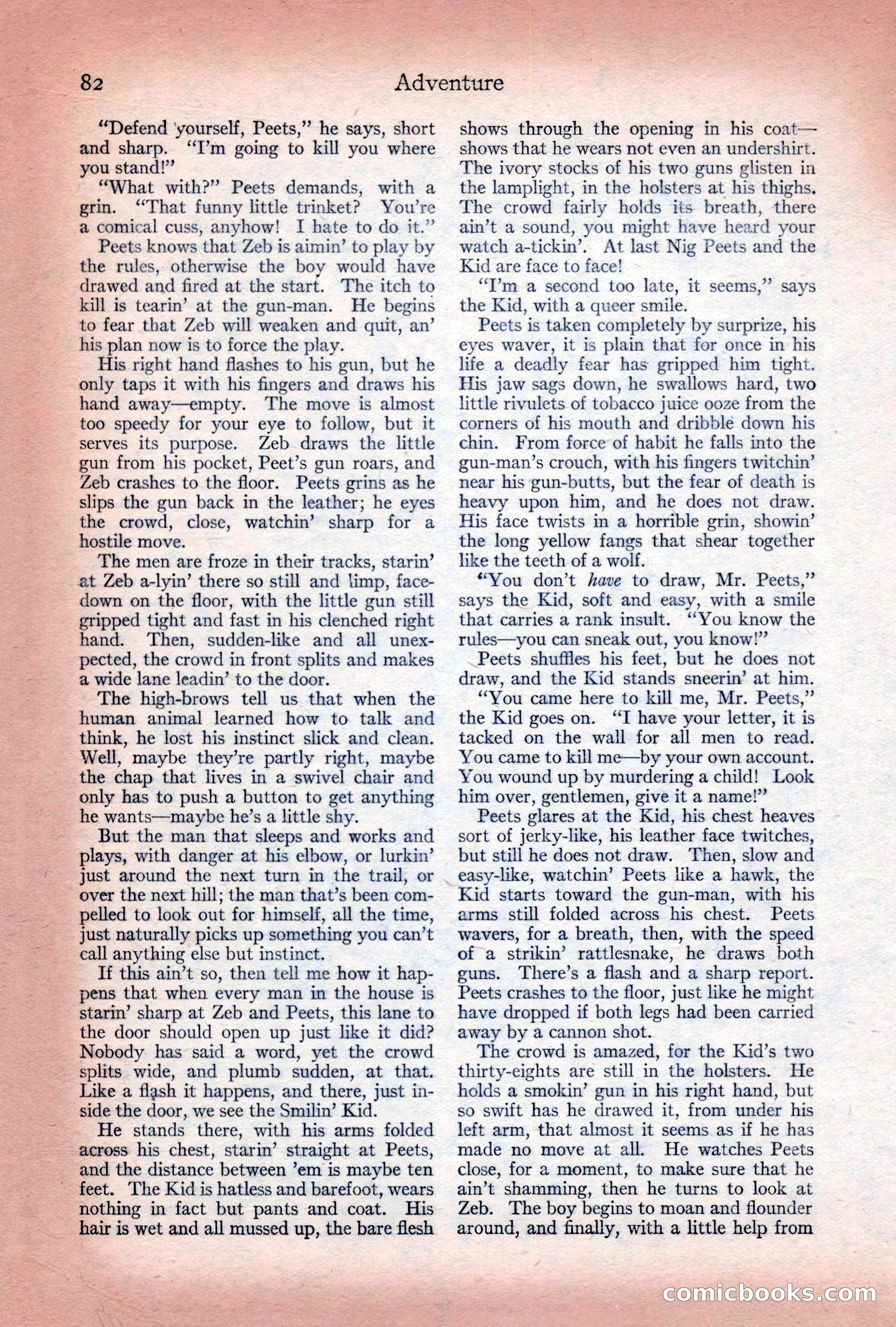 Adventure Magazine Cover, December 10, 1922 — page 88 of 200