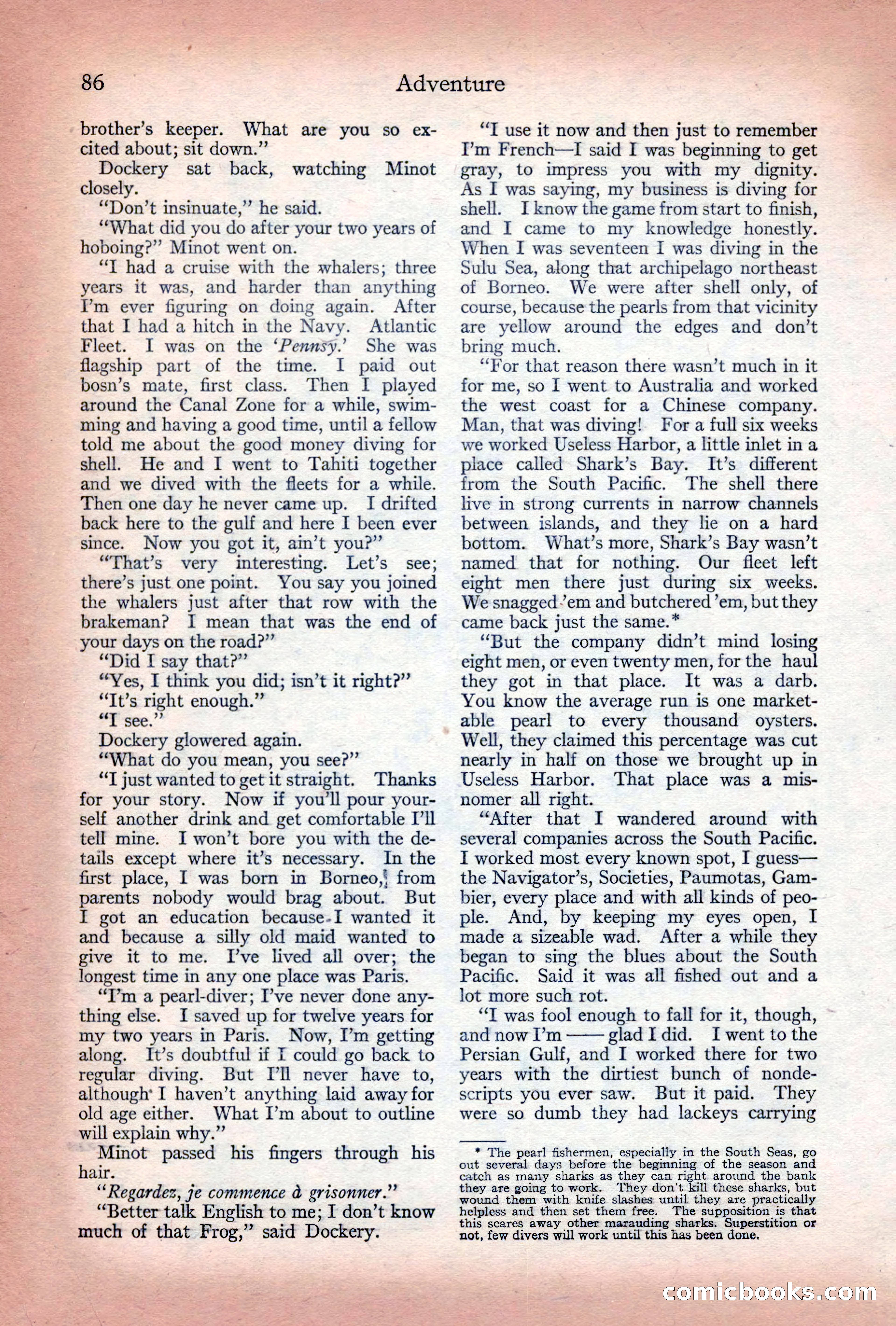 Adventure Magazine Cover, December 10, 1922 — page 92 of 200