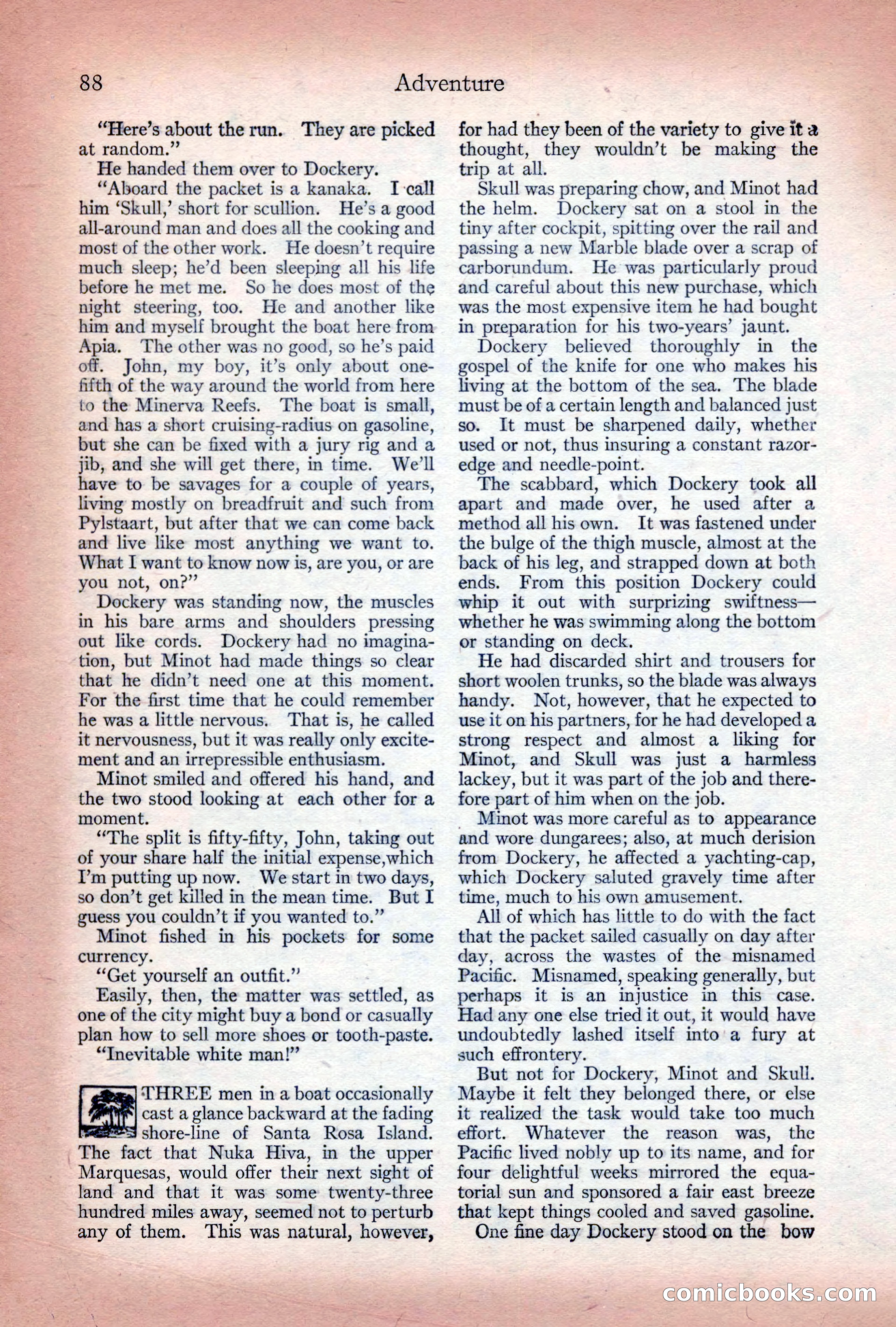 Adventure Magazine Cover, December 10, 1922 — page 94 of 200