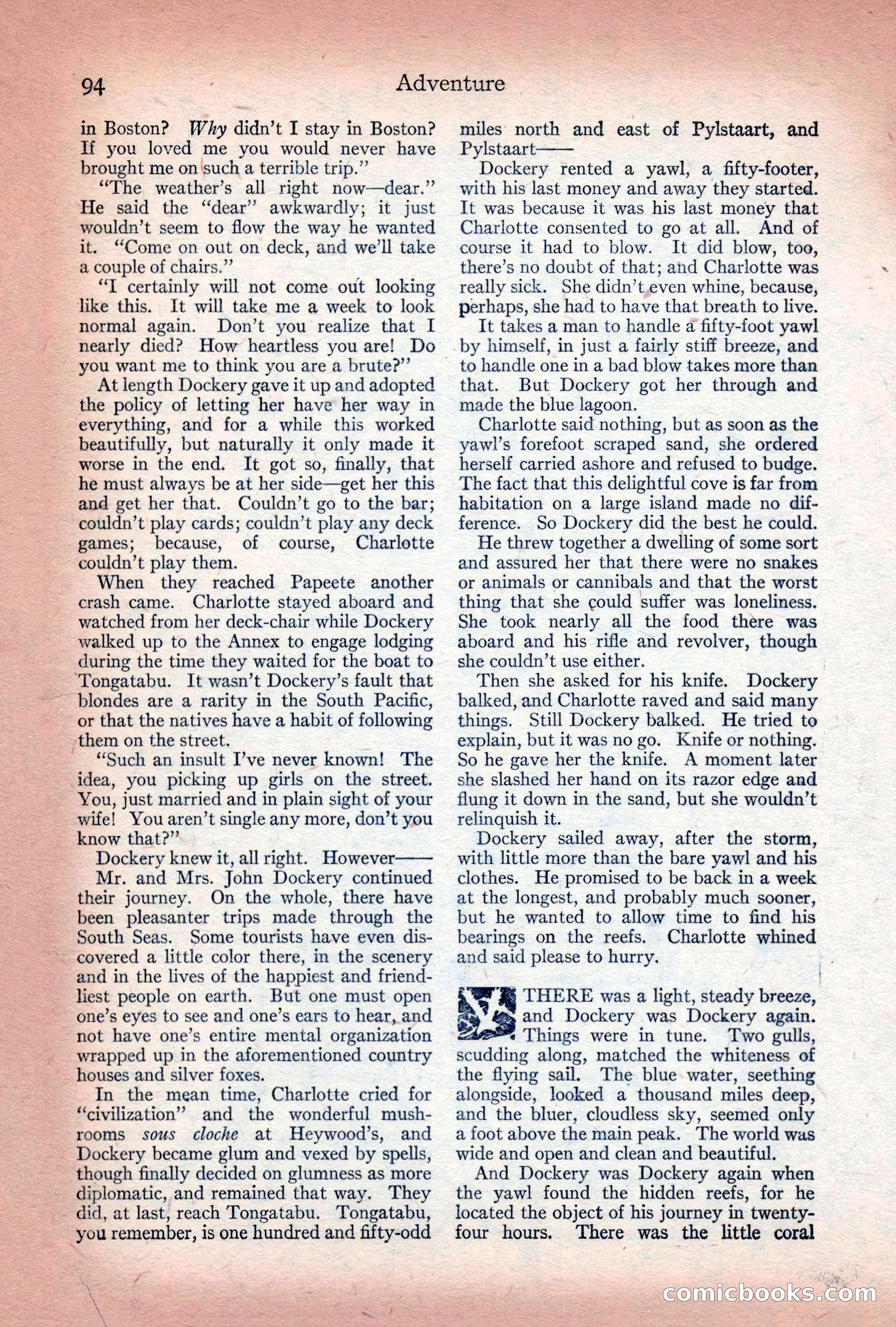 Adventure Magazine Cover, December 10, 1922 — page 100 of 200