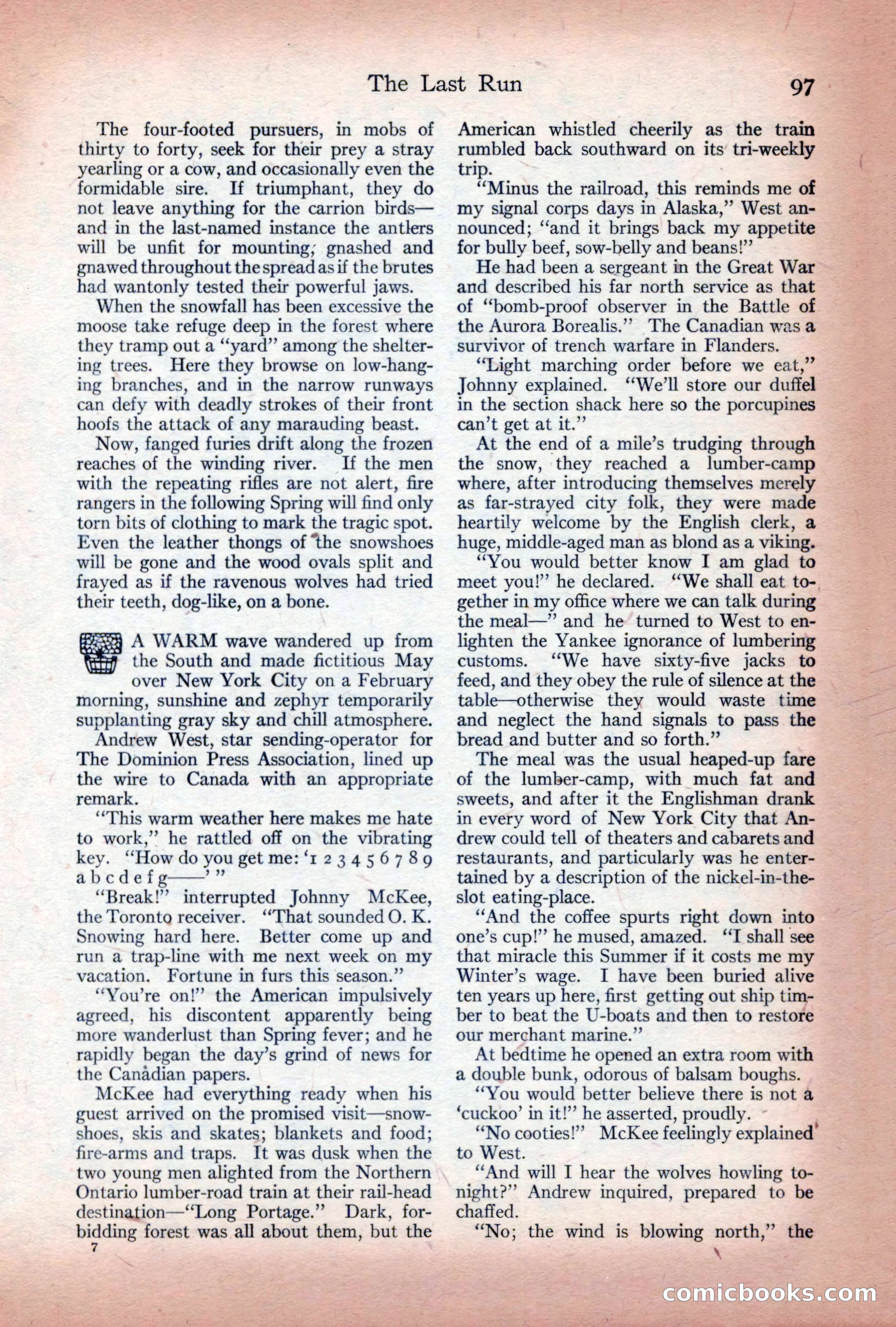 Adventure Magazine Cover, December 10, 1922 — page 103 of 200