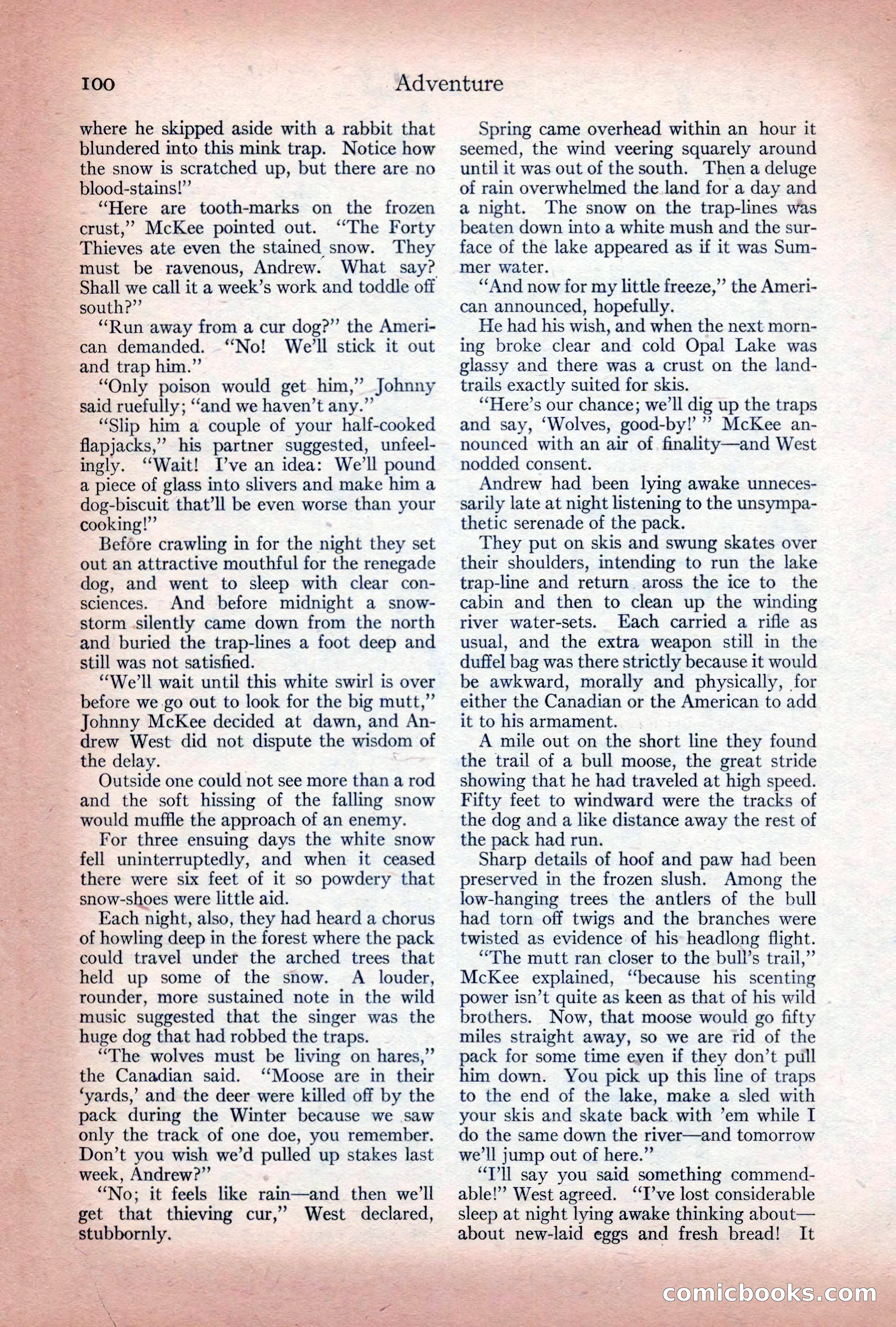 Adventure Magazine Cover, December 10, 1922 — page 106 of 200