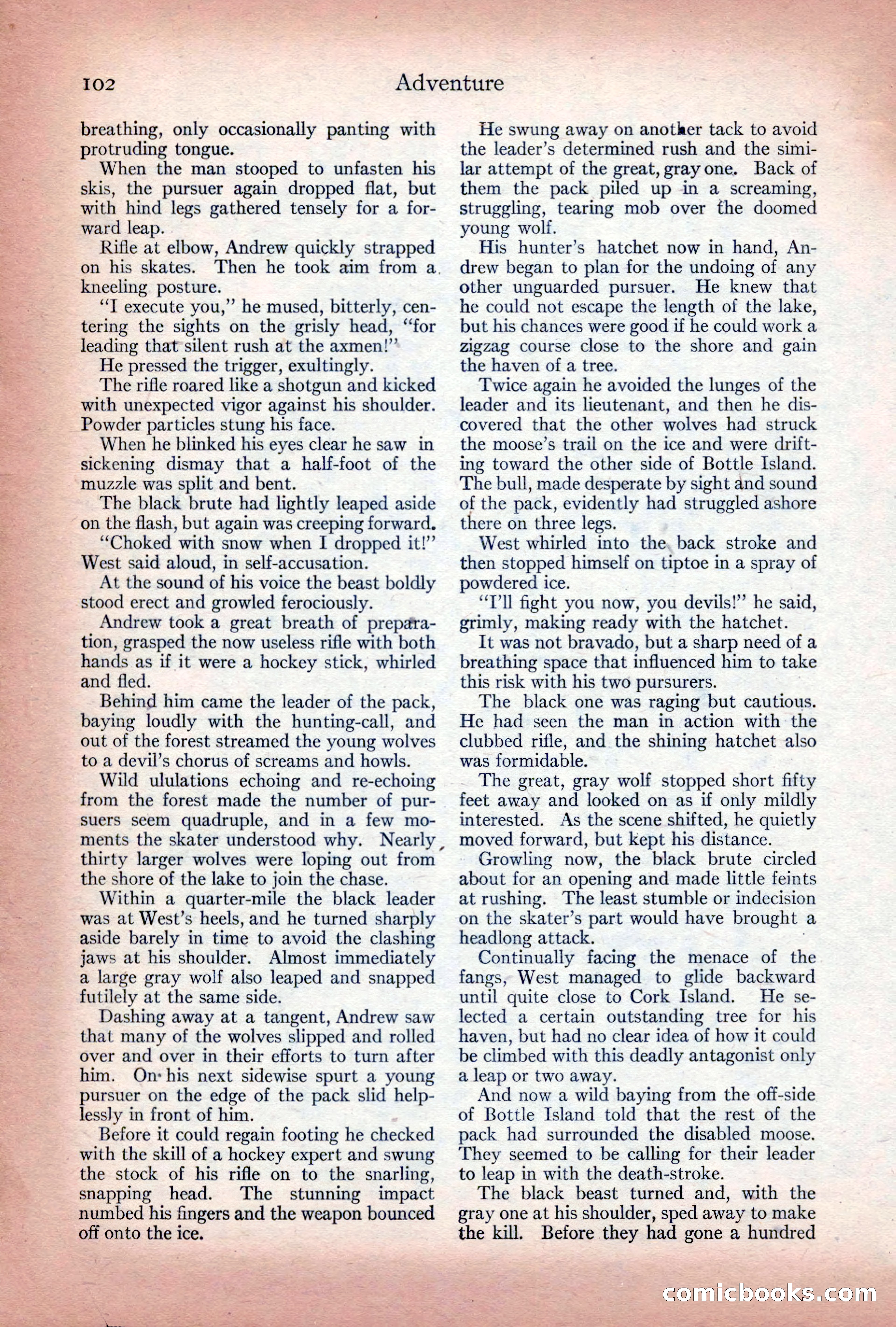 Adventure Magazine Cover, December 10, 1922 — page 108 of 200