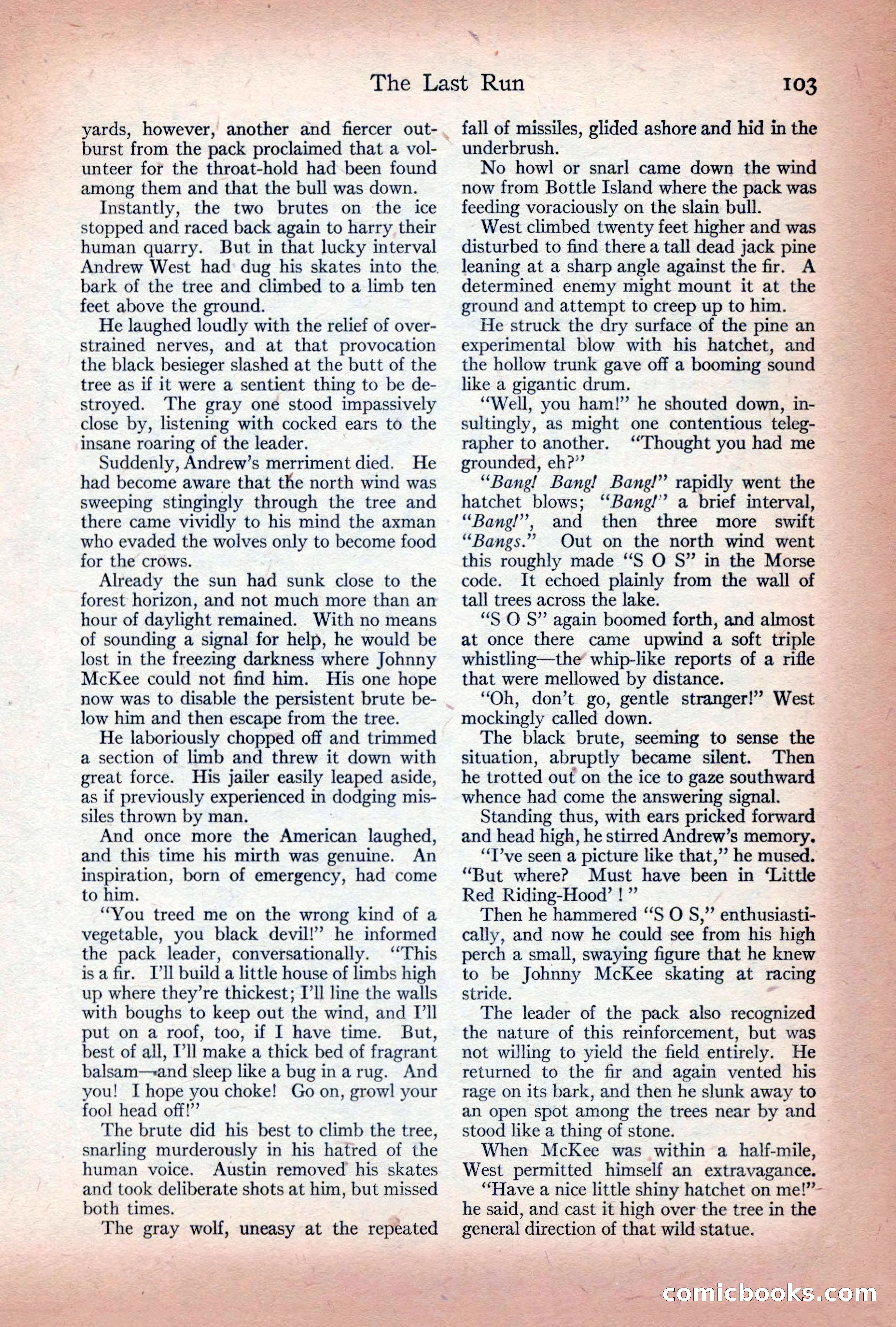 Adventure Magazine Cover, December 10, 1922 — page 109 of 200