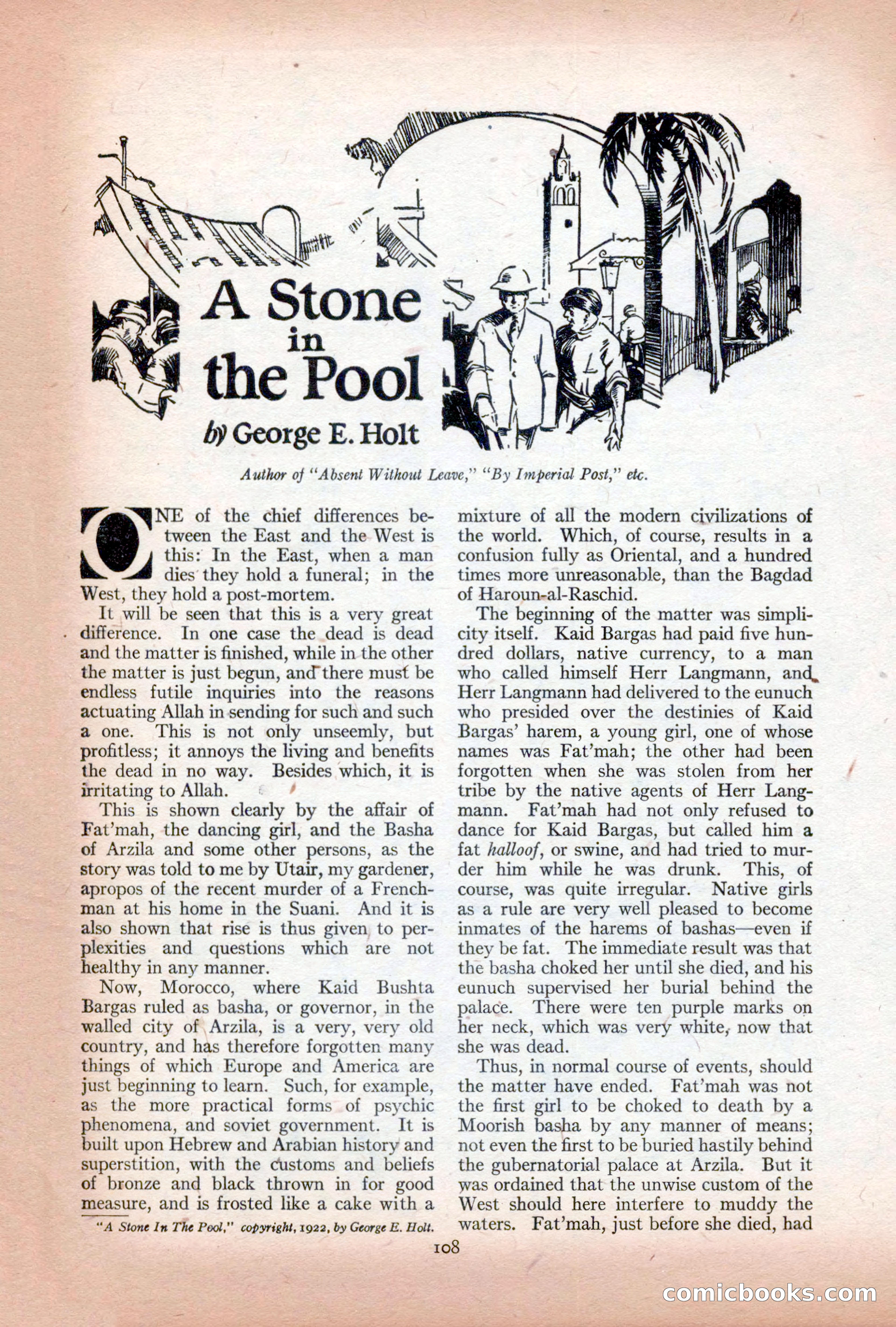 Adventure Magazine Cover, December 10, 1922 — page 114 of 200