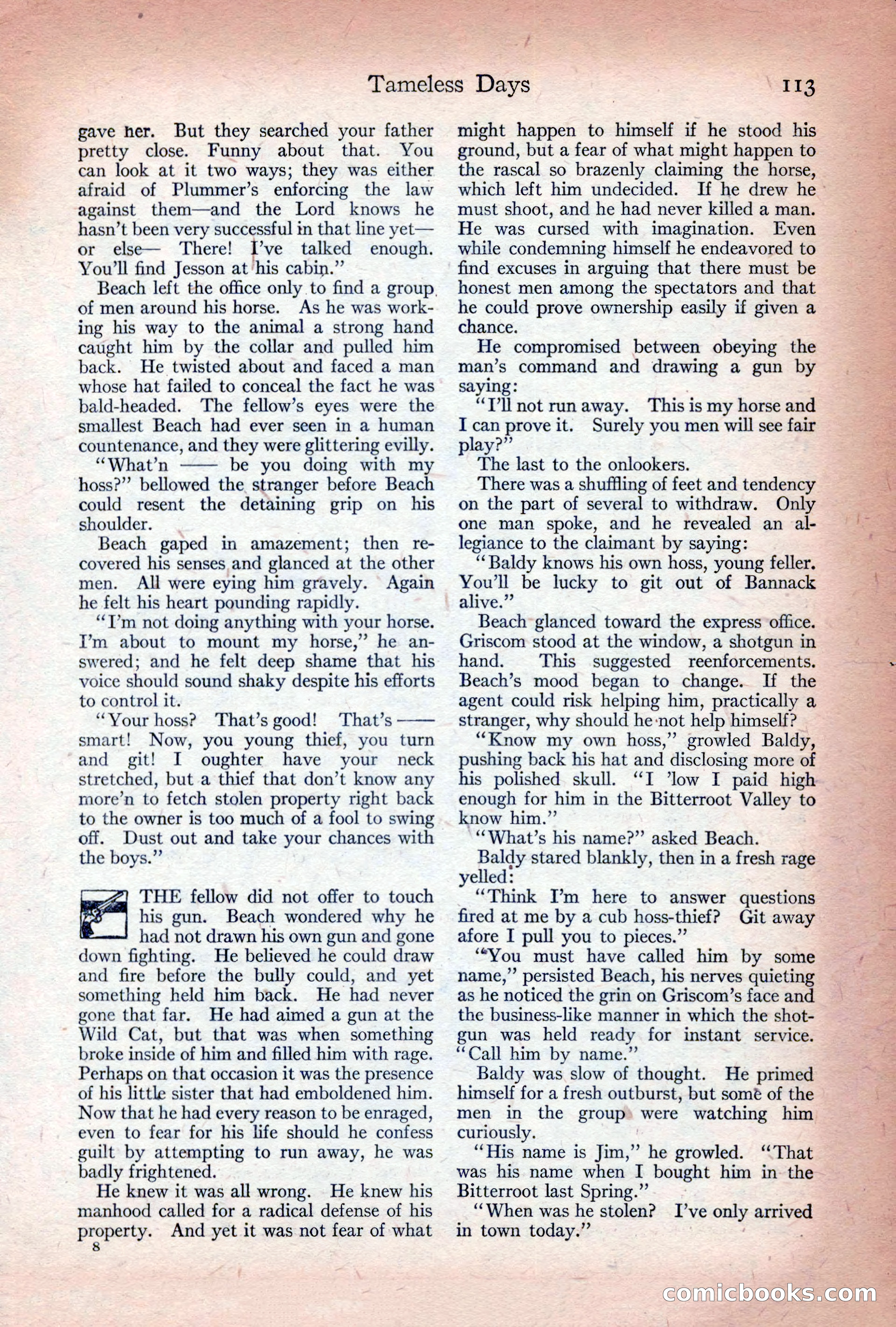 Adventure Magazine Cover, December 10, 1922 — page 119 of 200