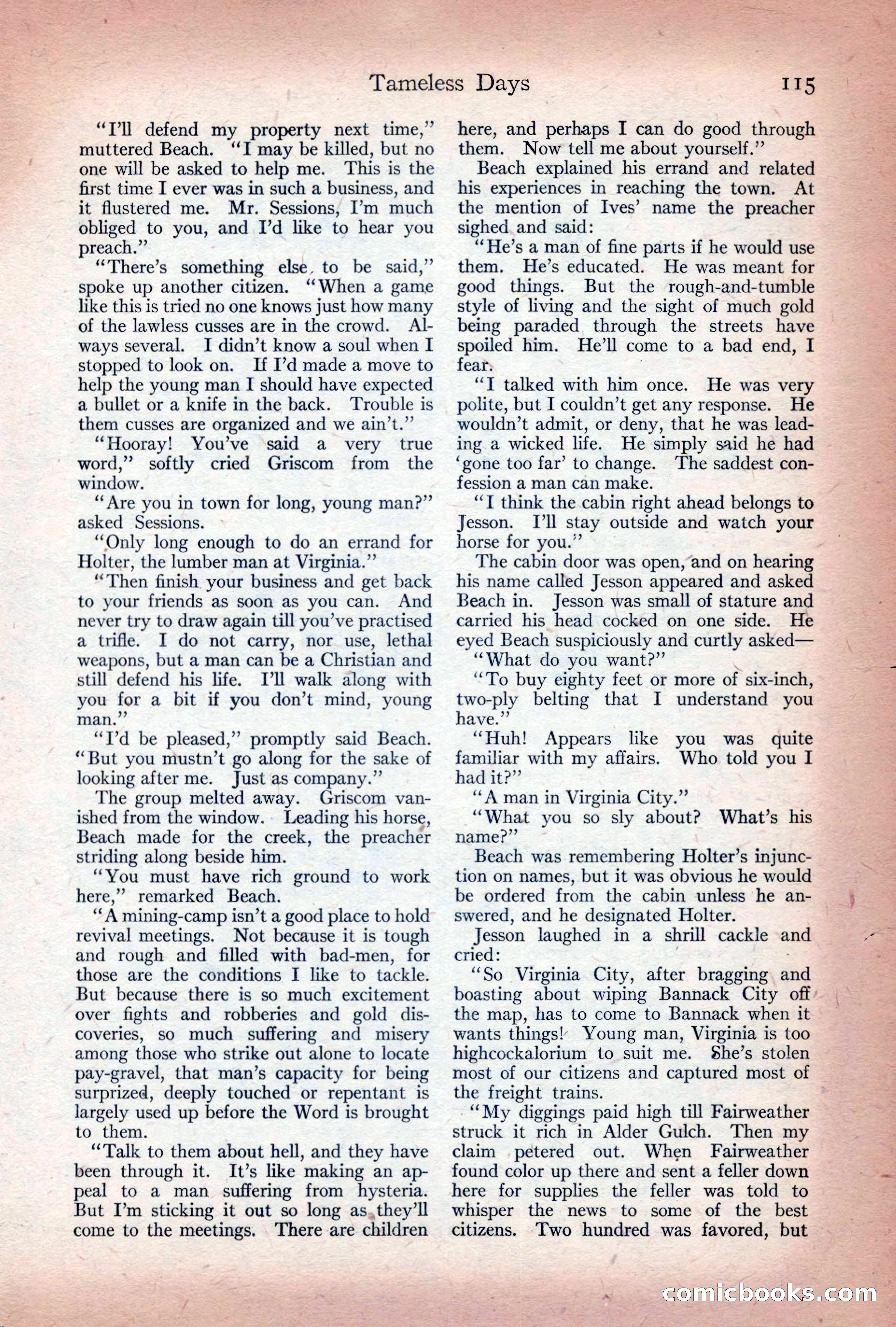 Adventure Magazine Cover, December 10, 1922 — page 121 of 200