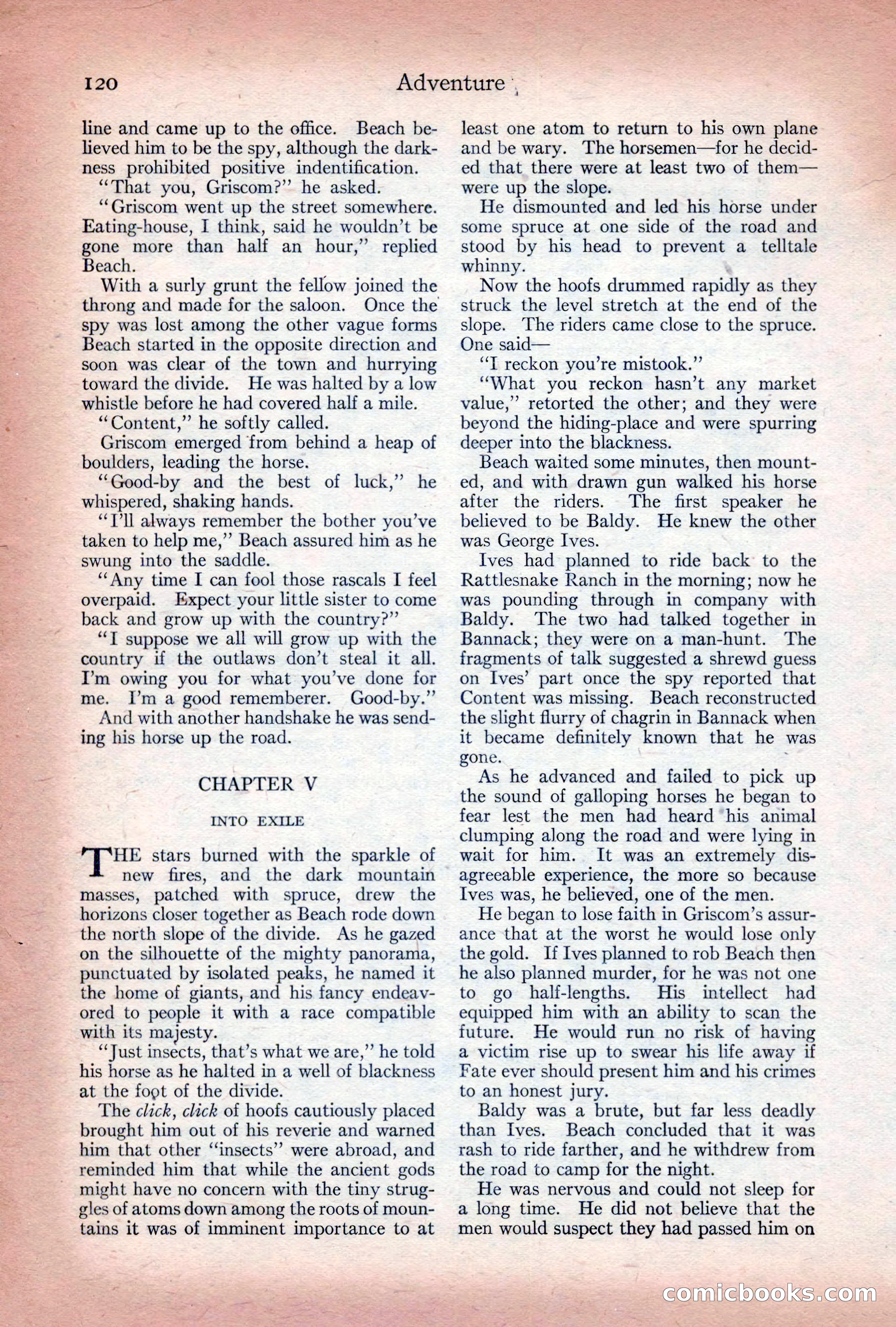 Adventure Magazine Cover, December 10, 1922 — page 126 of 200