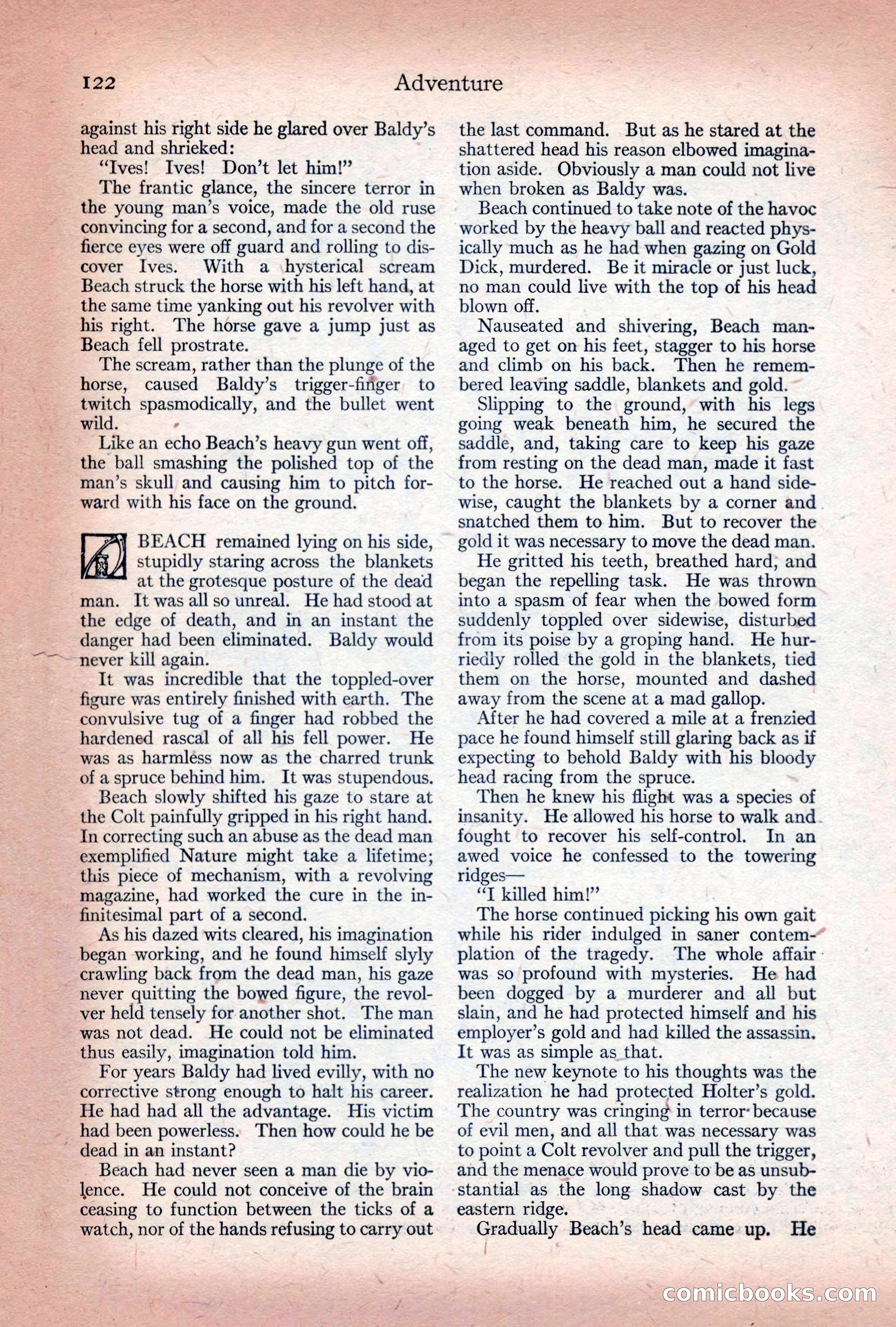 Adventure Magazine Cover, December 10, 1922 — page 128 of 200