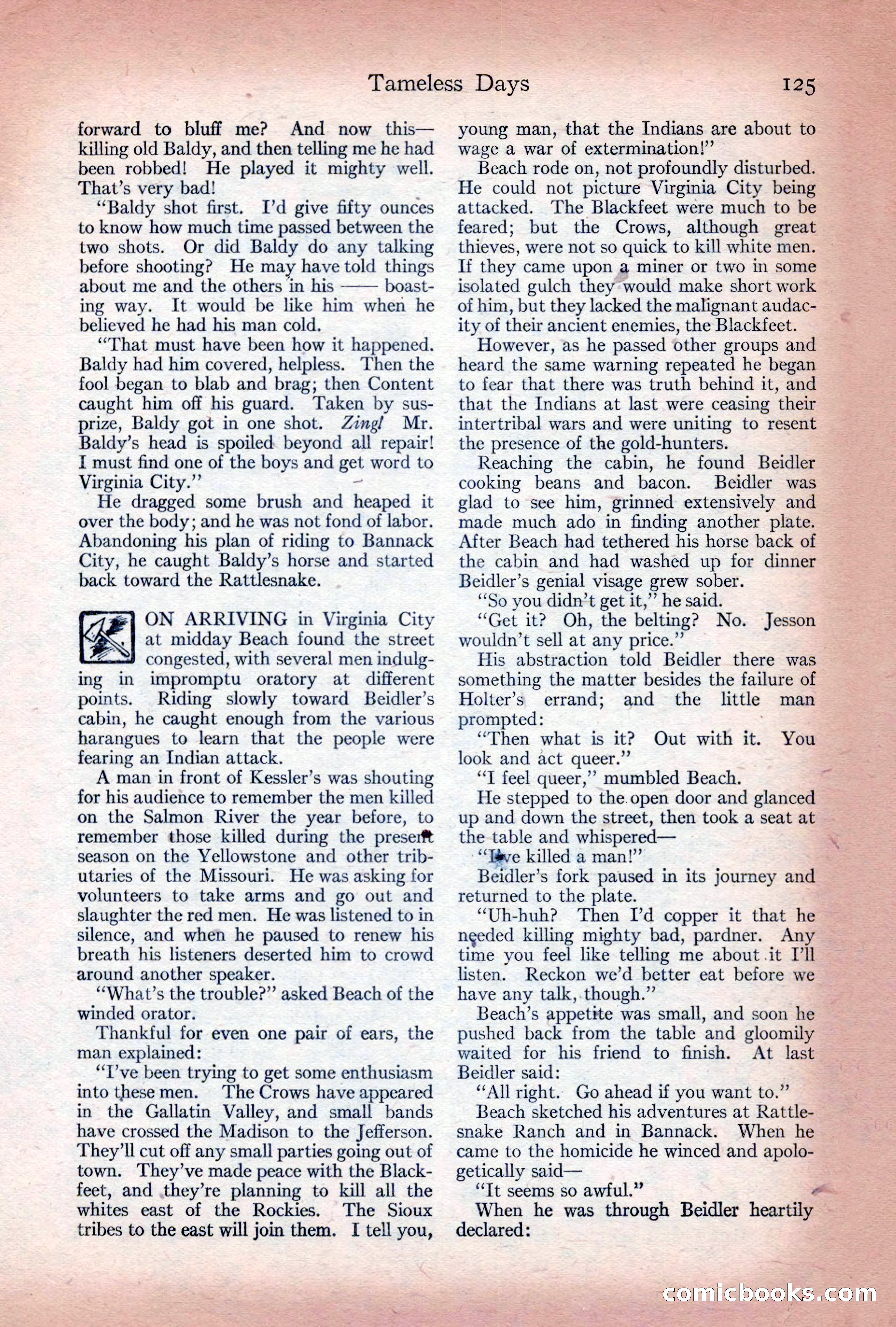 Adventure Magazine Cover, December 10, 1922 — page 131 of 200