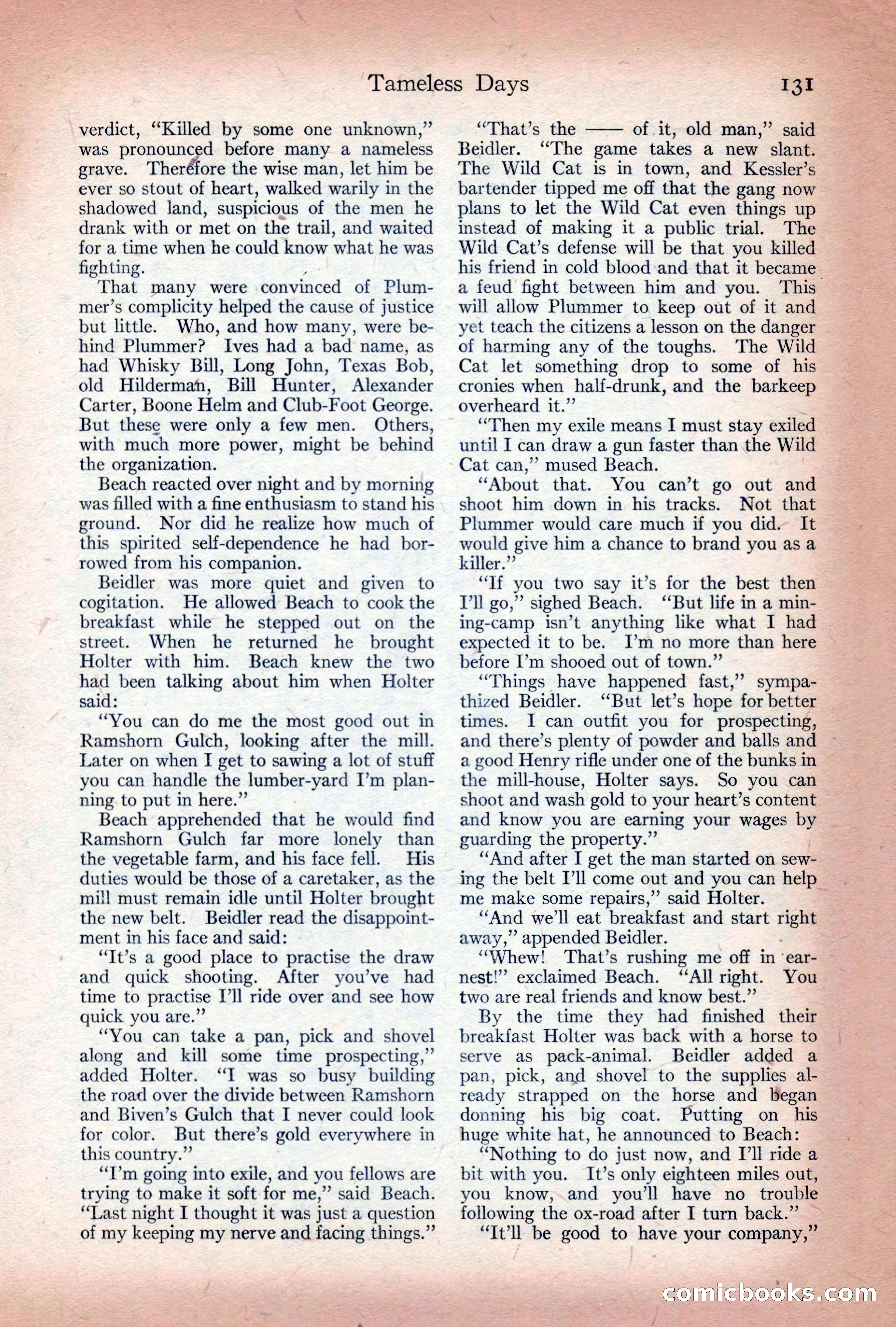 Adventure Magazine Cover, December 10, 1922 — page 137 of 200