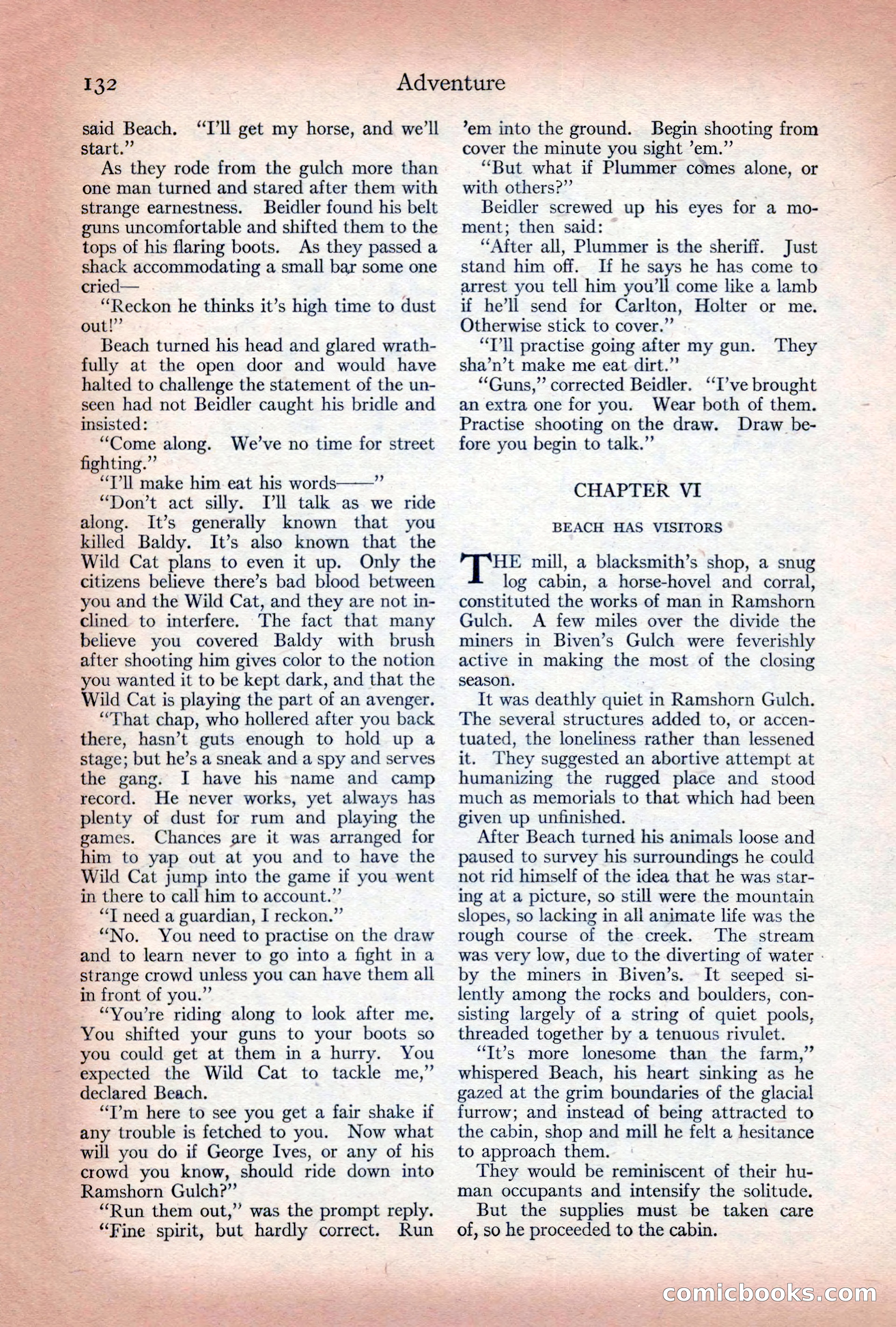 Adventure Magazine Cover, December 10, 1922 — page 138 of 200