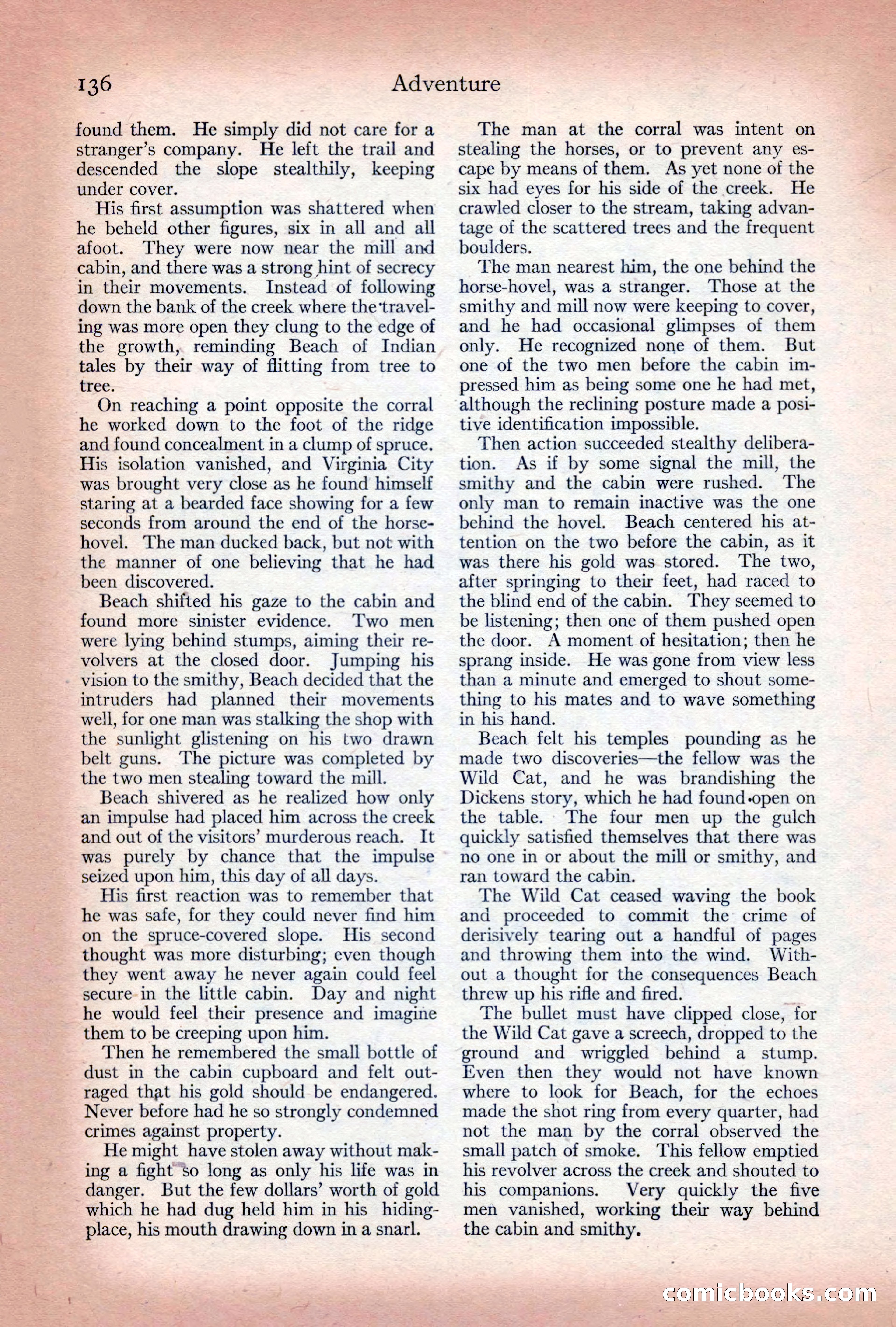 Adventure Magazine Cover, December 10, 1922 — page 142 of 200