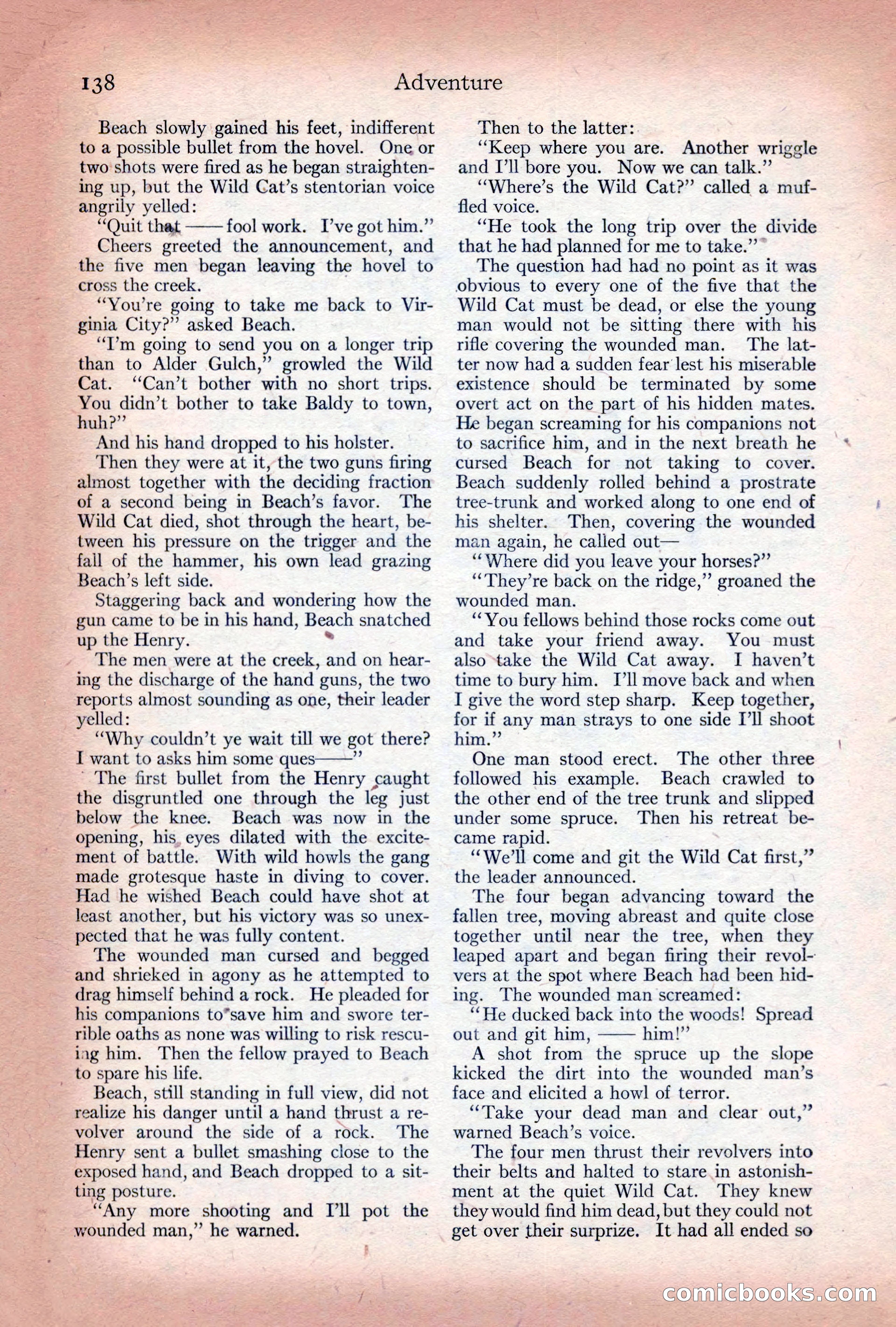 Adventure Magazine Cover, December 10, 1922 — page 144 of 200