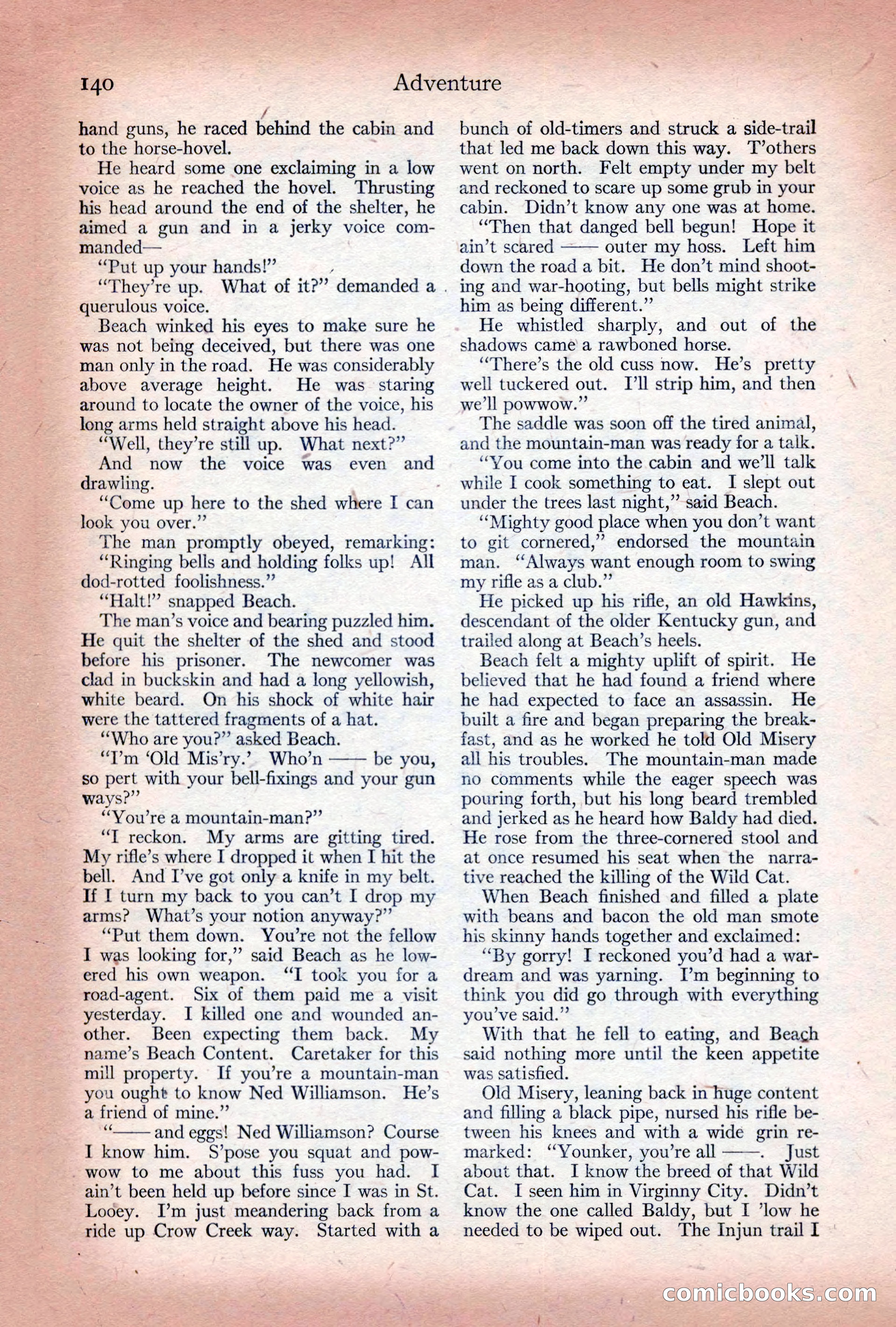 Adventure Magazine Cover, December 10, 1922 — page 146 of 200