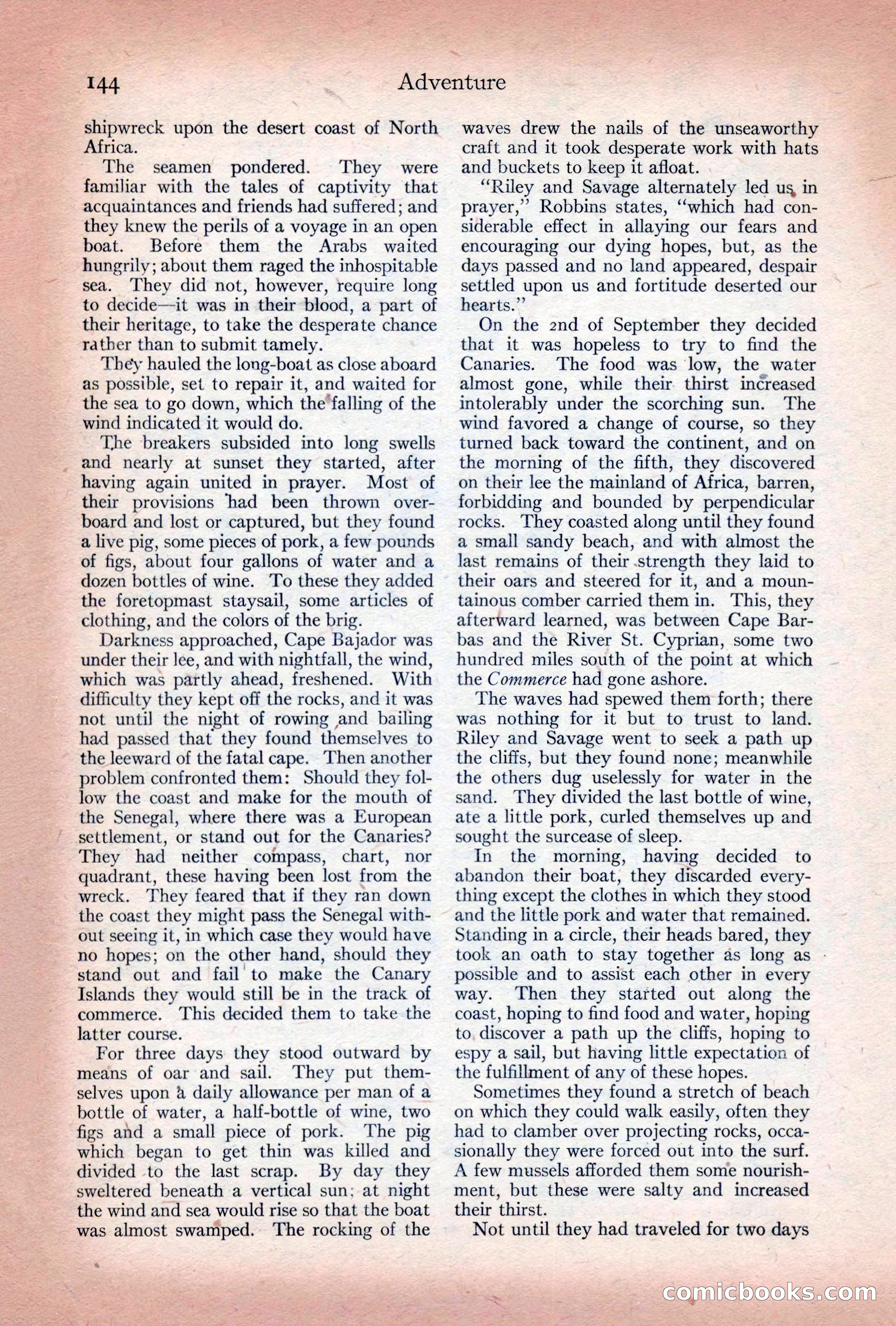 Adventure Magazine Cover, December 10, 1922 — page 150 of 200