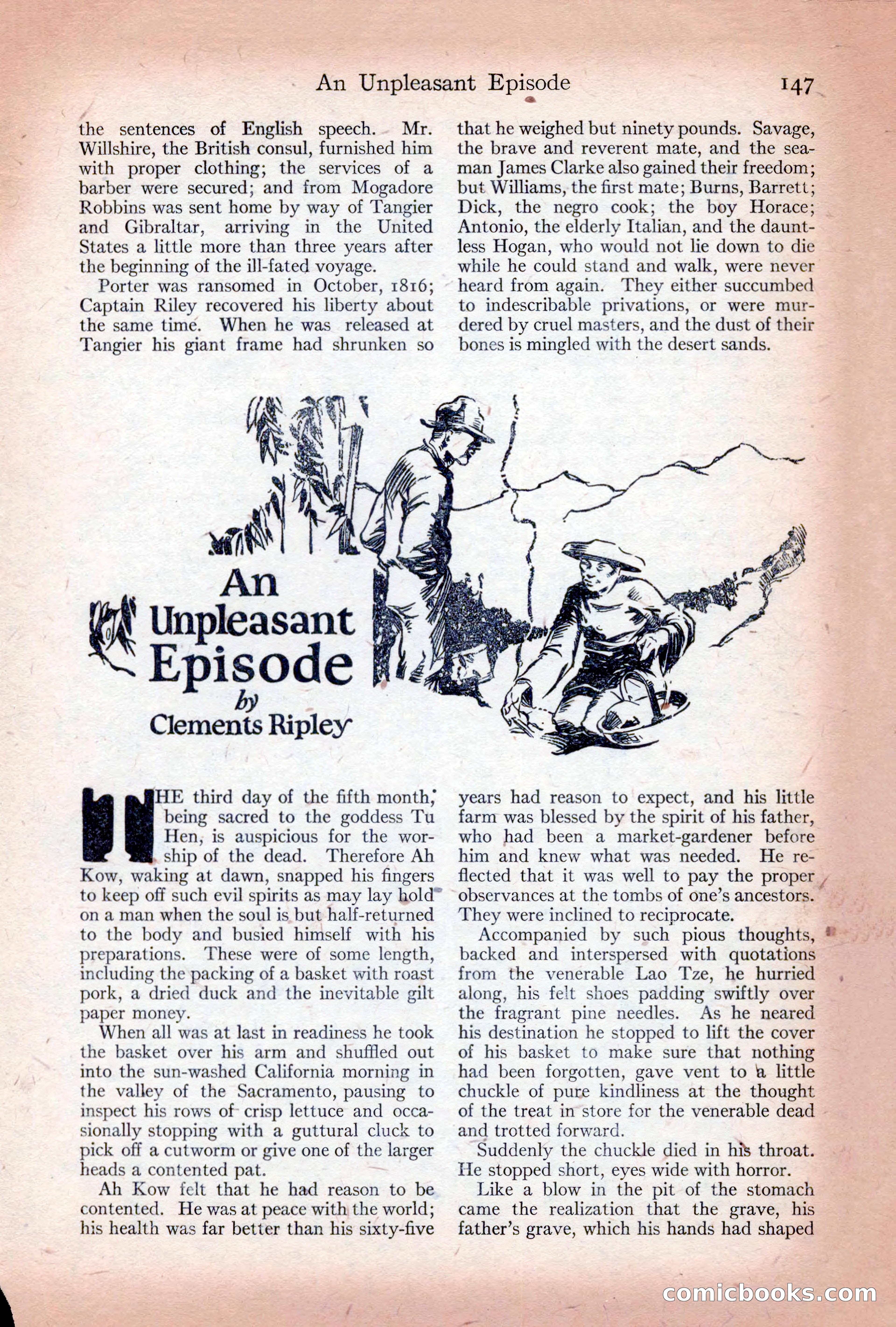 Adventure Magazine Cover, December 10, 1922 — page 153 of 200