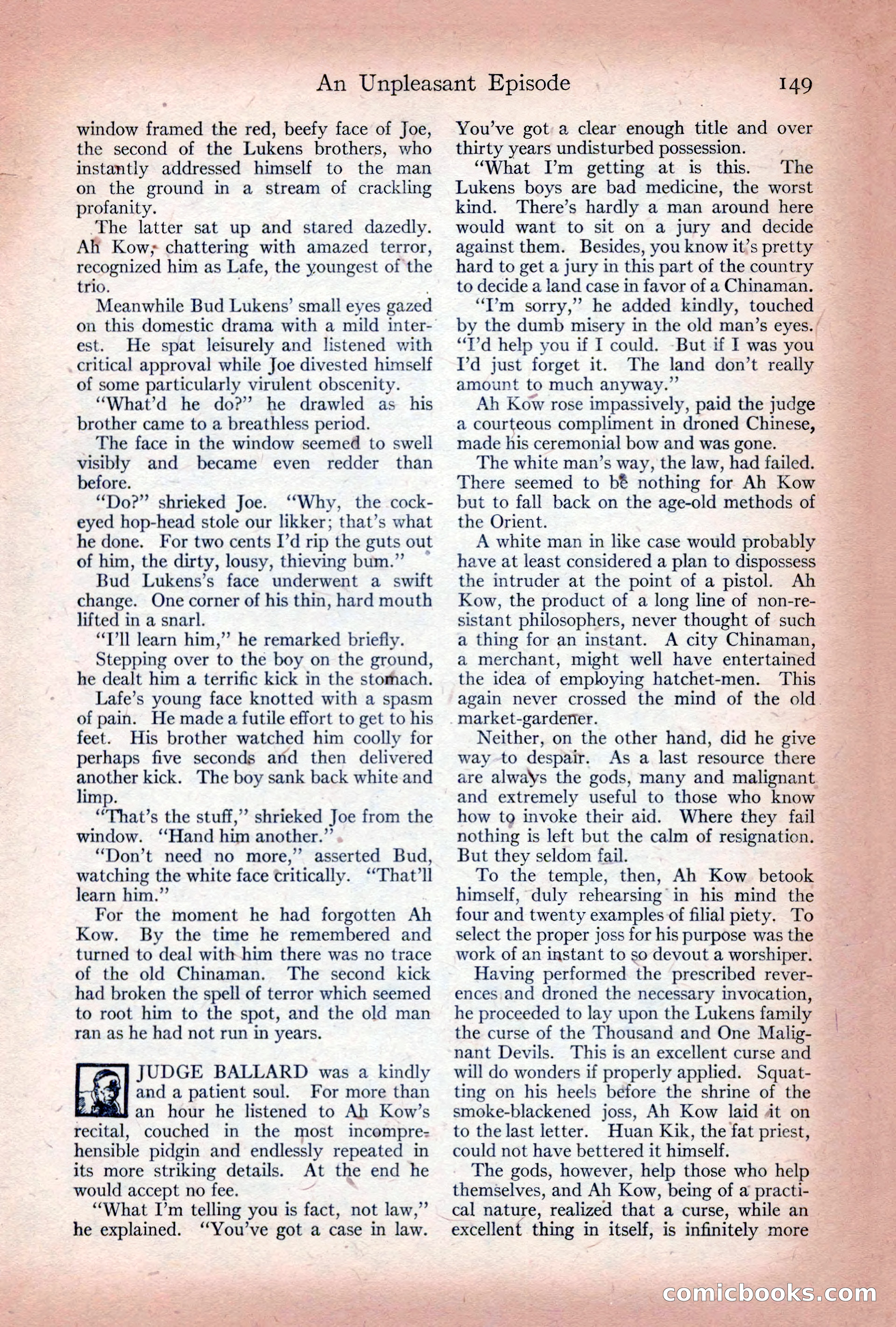 Adventure Magazine Cover, December 10, 1922 — page 155 of 200