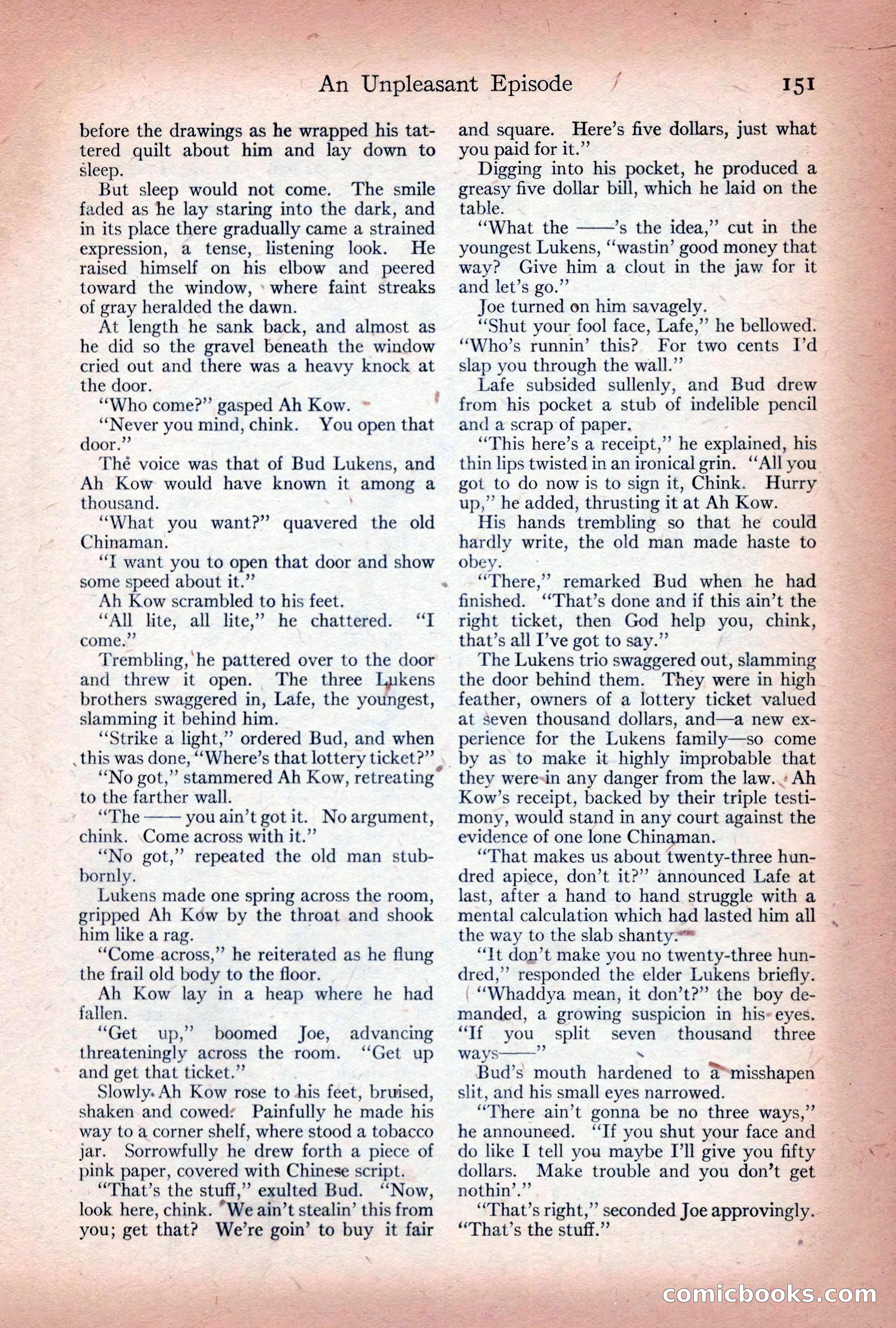 Adventure Magazine Cover, December 10, 1922 — page 157 of 200