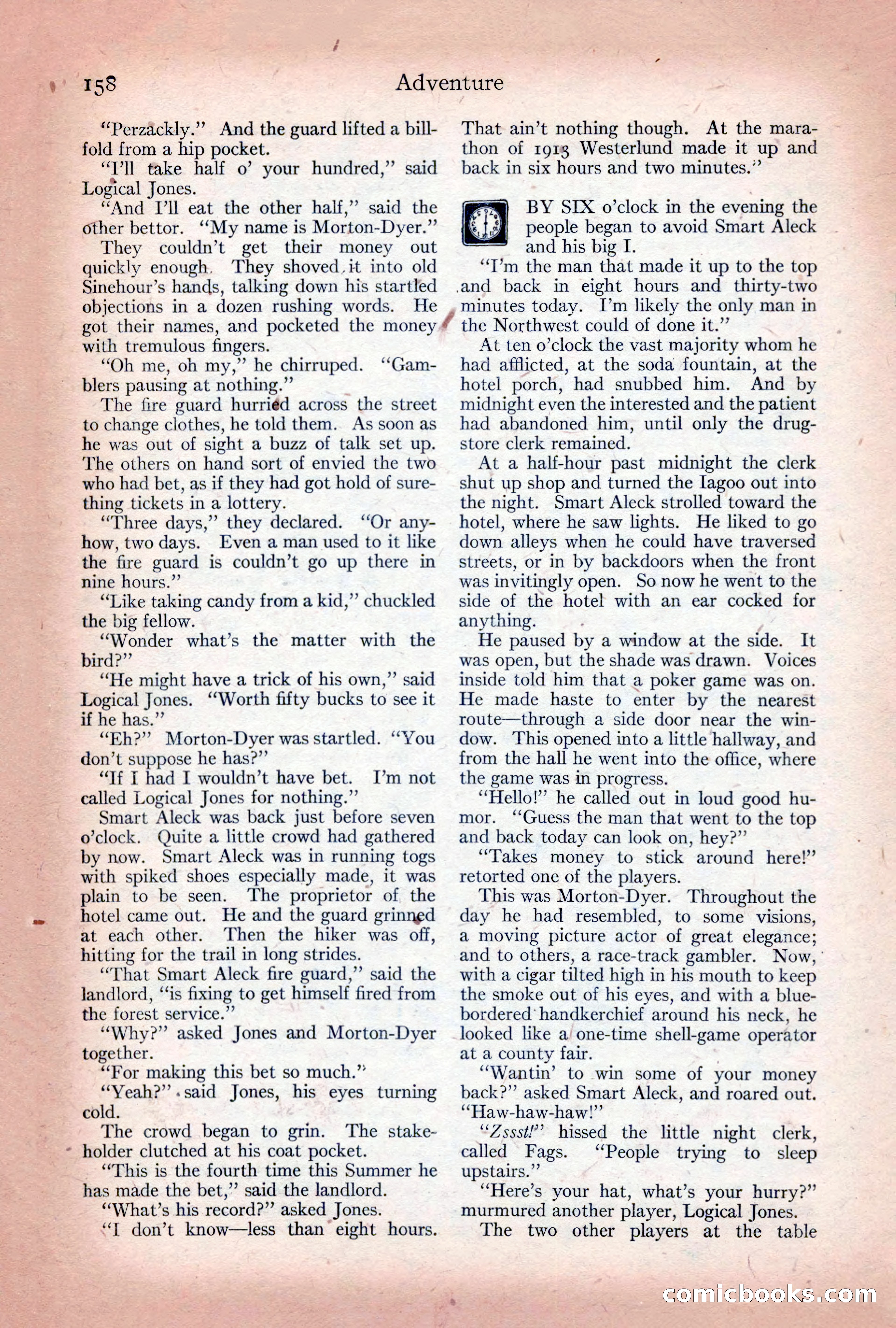 Adventure Magazine Cover, December 10, 1922 — page 164 of 200