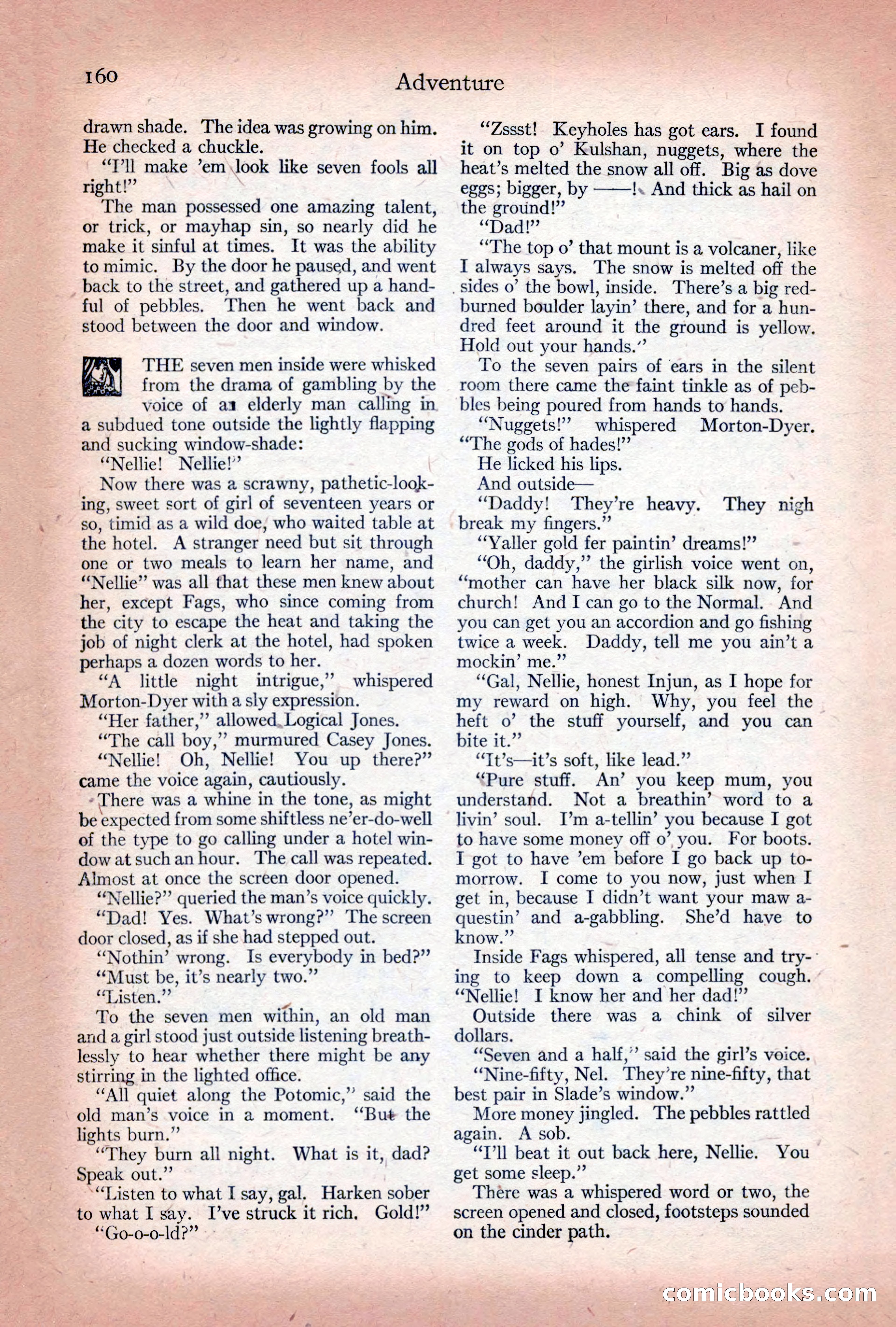 Adventure Magazine Cover, December 10, 1922 — page 166 of 200