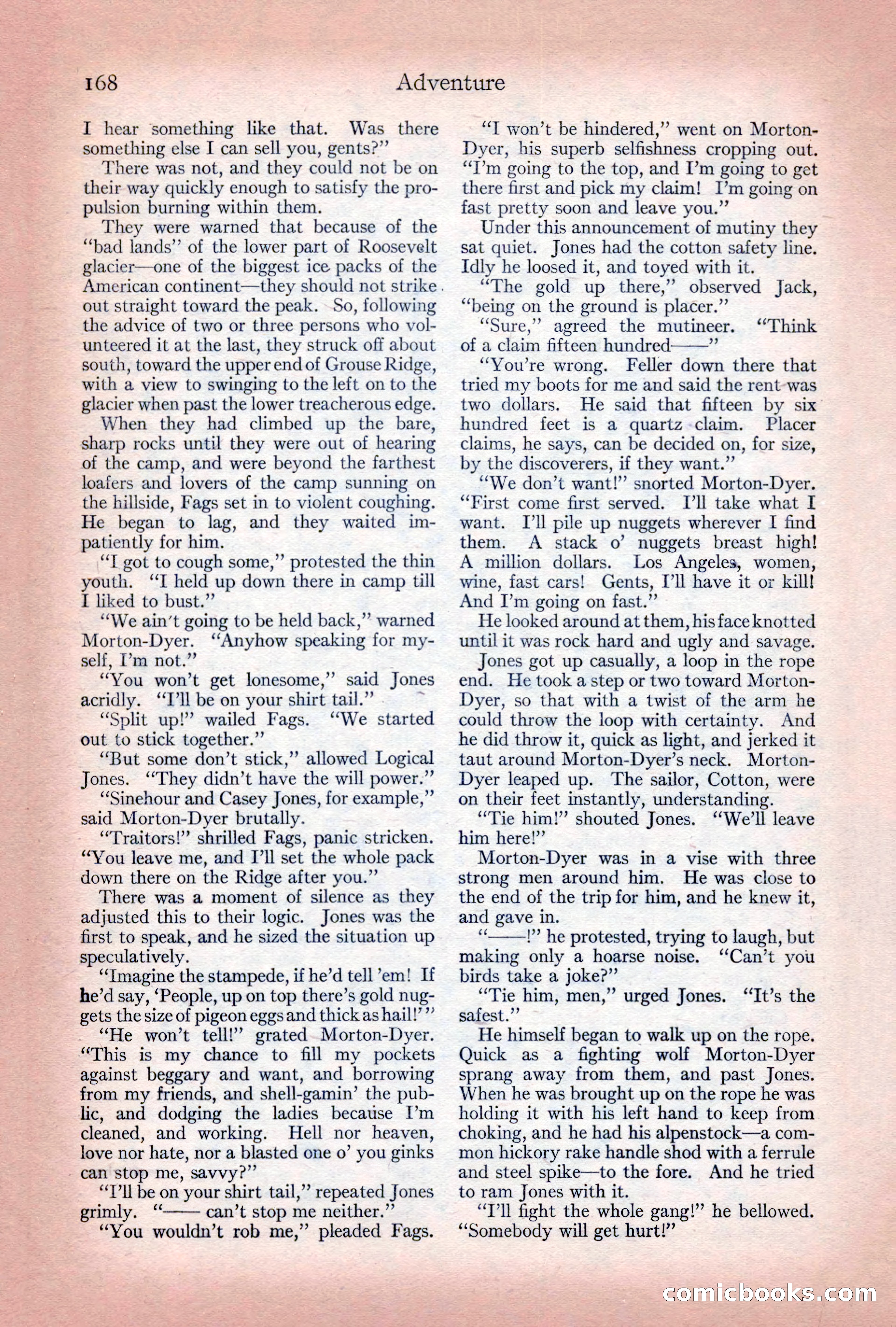 Adventure Magazine Cover, December 10, 1922 — page 174 of 200