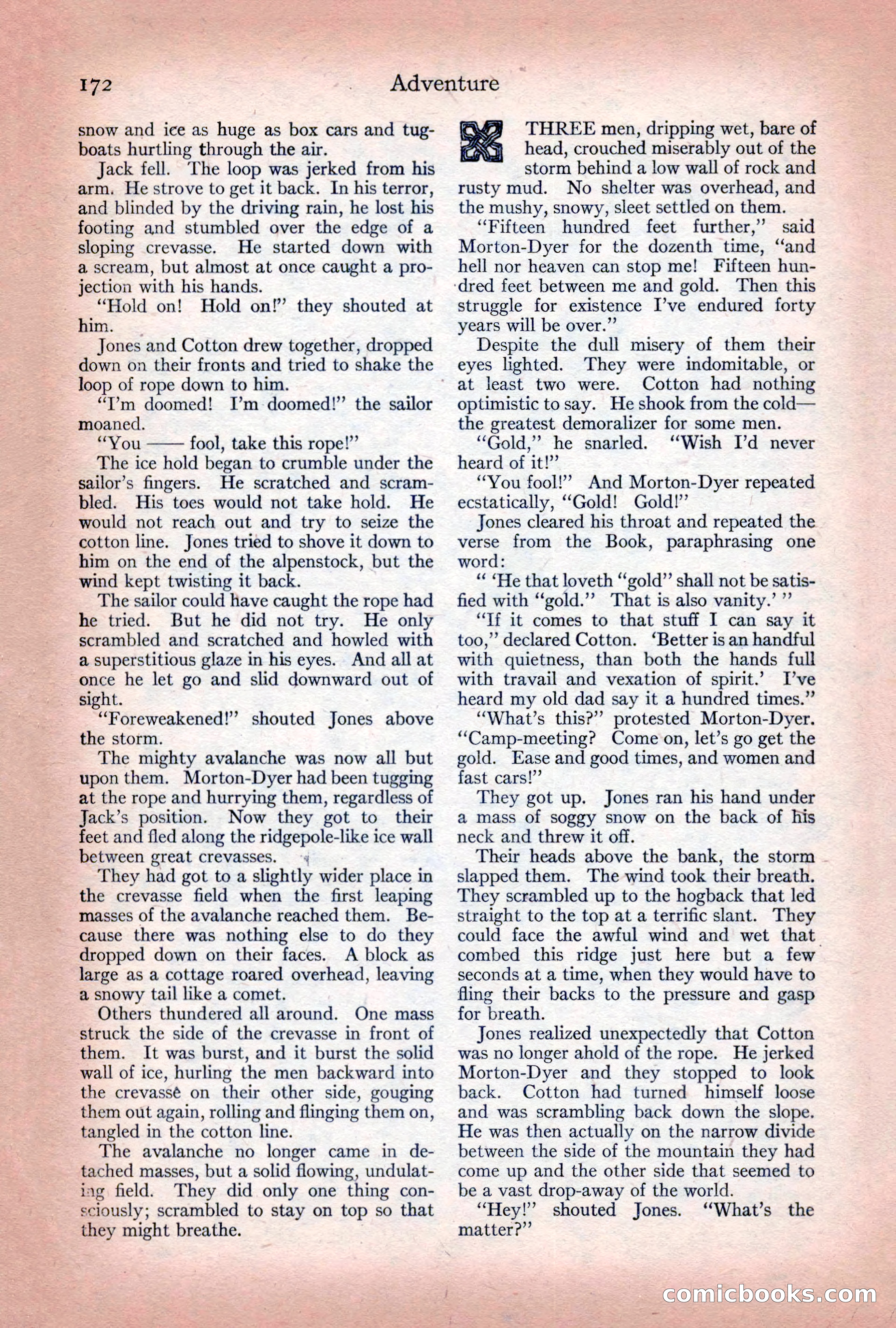 Adventure Magazine Cover, December 10, 1922 — page 178 of 200