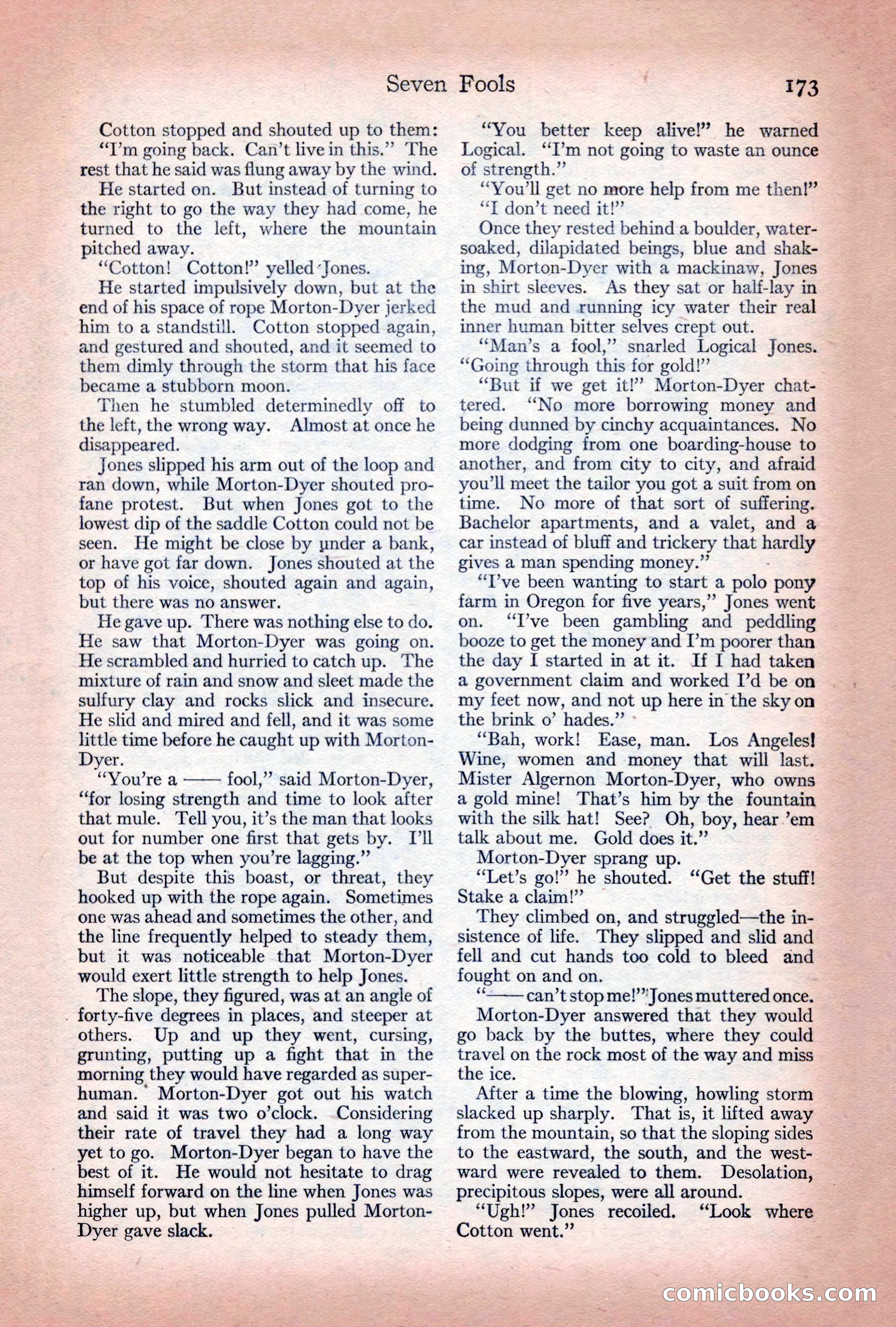Adventure Magazine Cover, December 10, 1922 — page 179 of 200