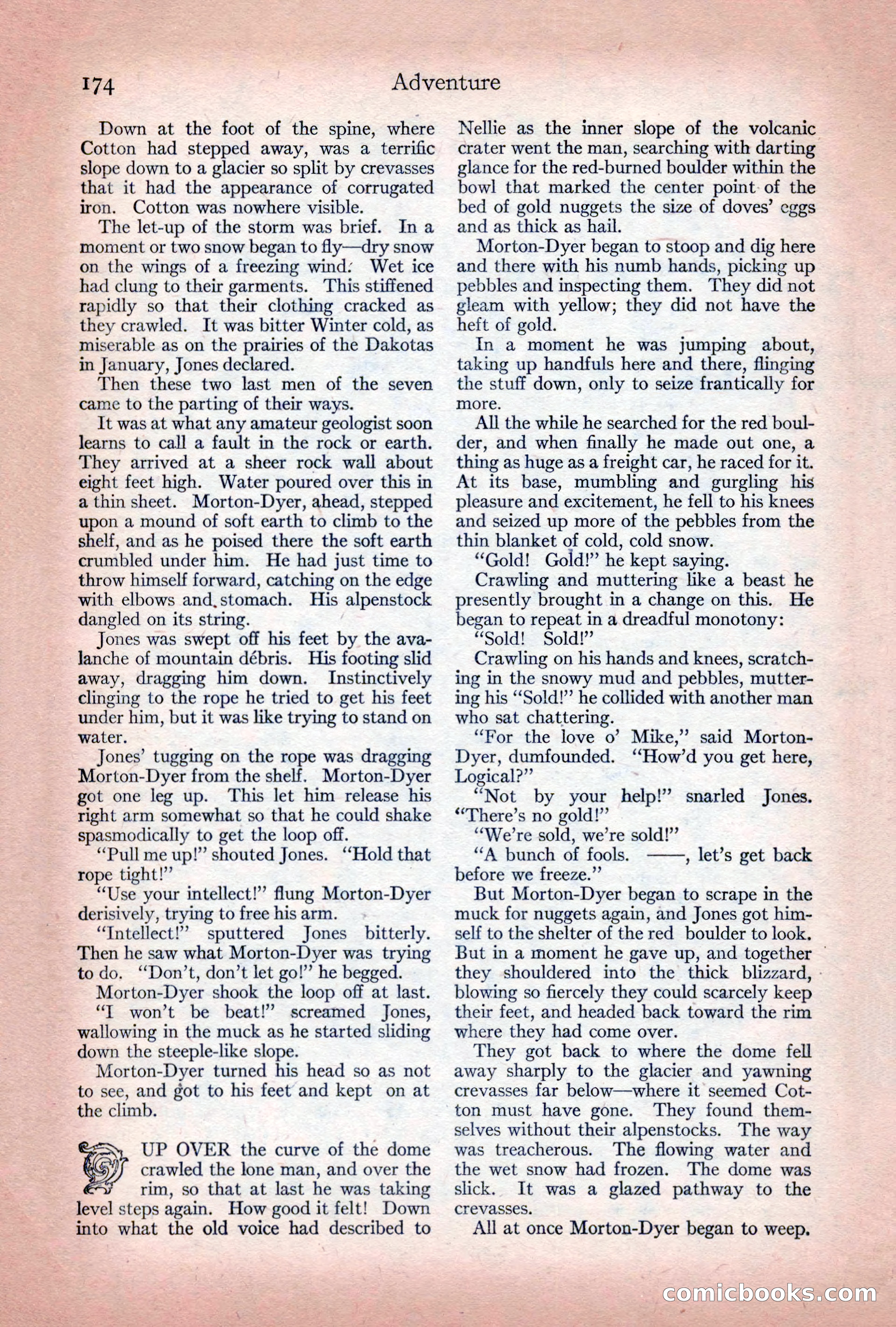 Adventure Magazine Cover, December 10, 1922 — page 180 of 200