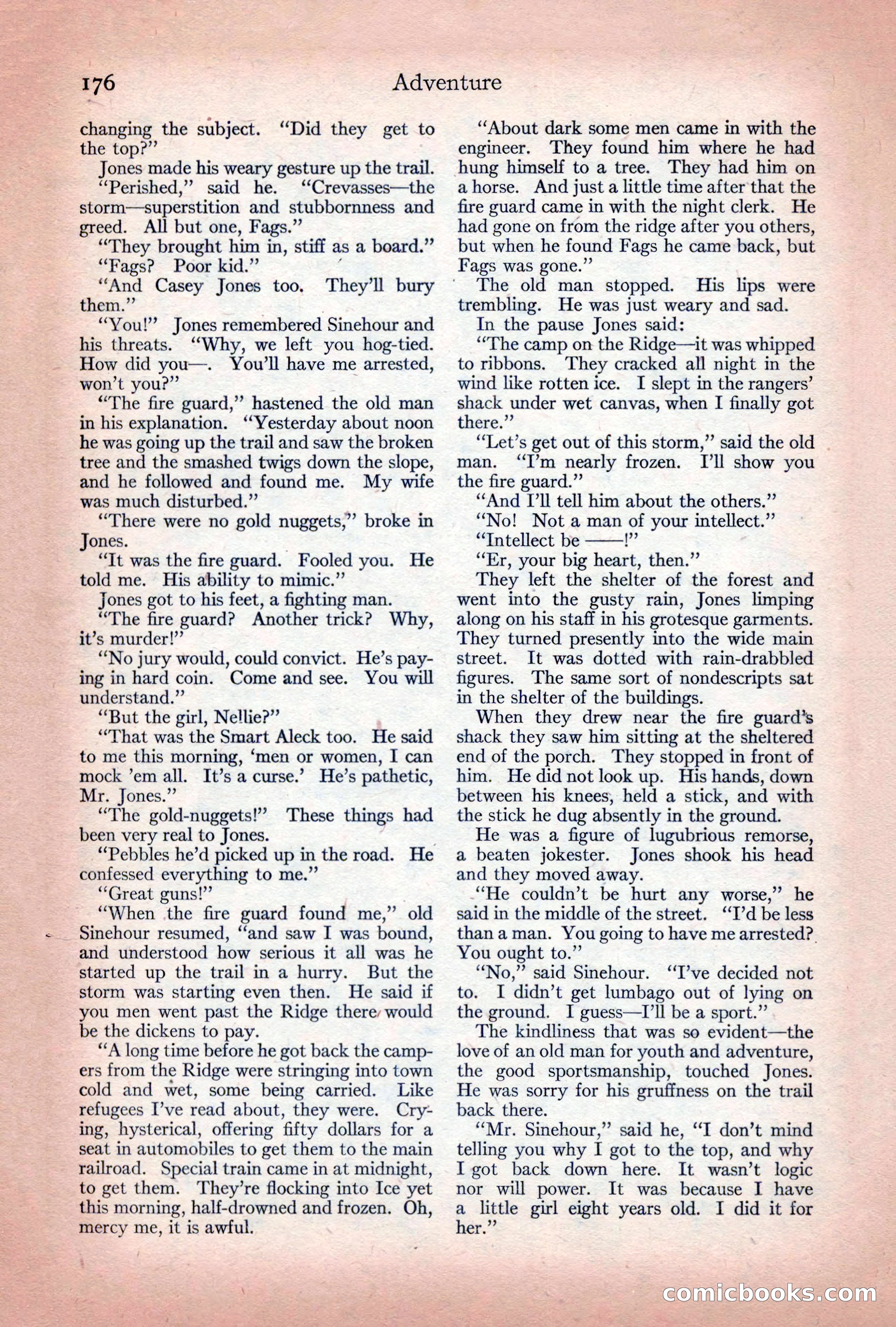 Adventure Magazine Cover, December 10, 1922 — page 182 of 200
