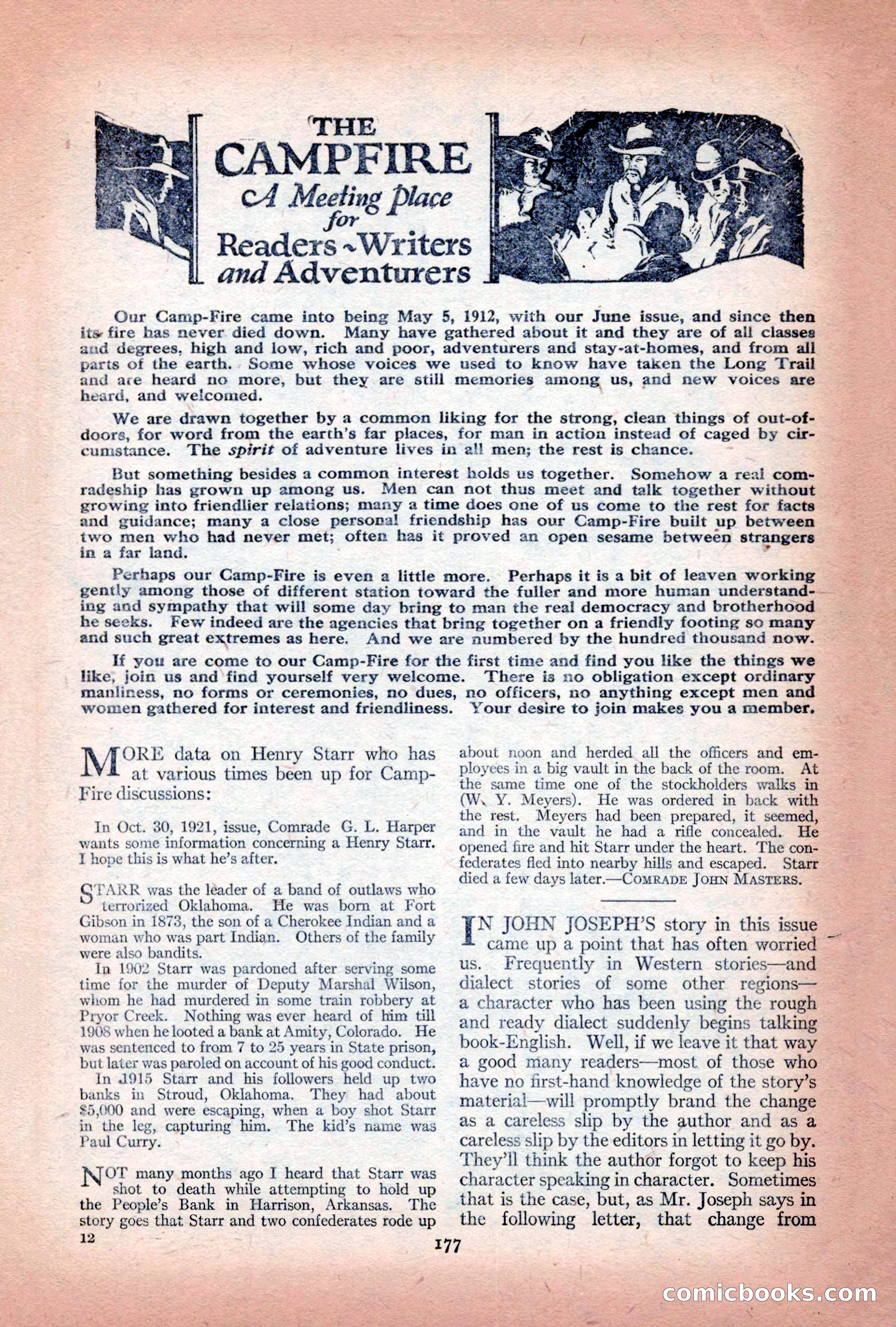 Adventure Magazine Cover, December 10, 1922 — page 183 of 200