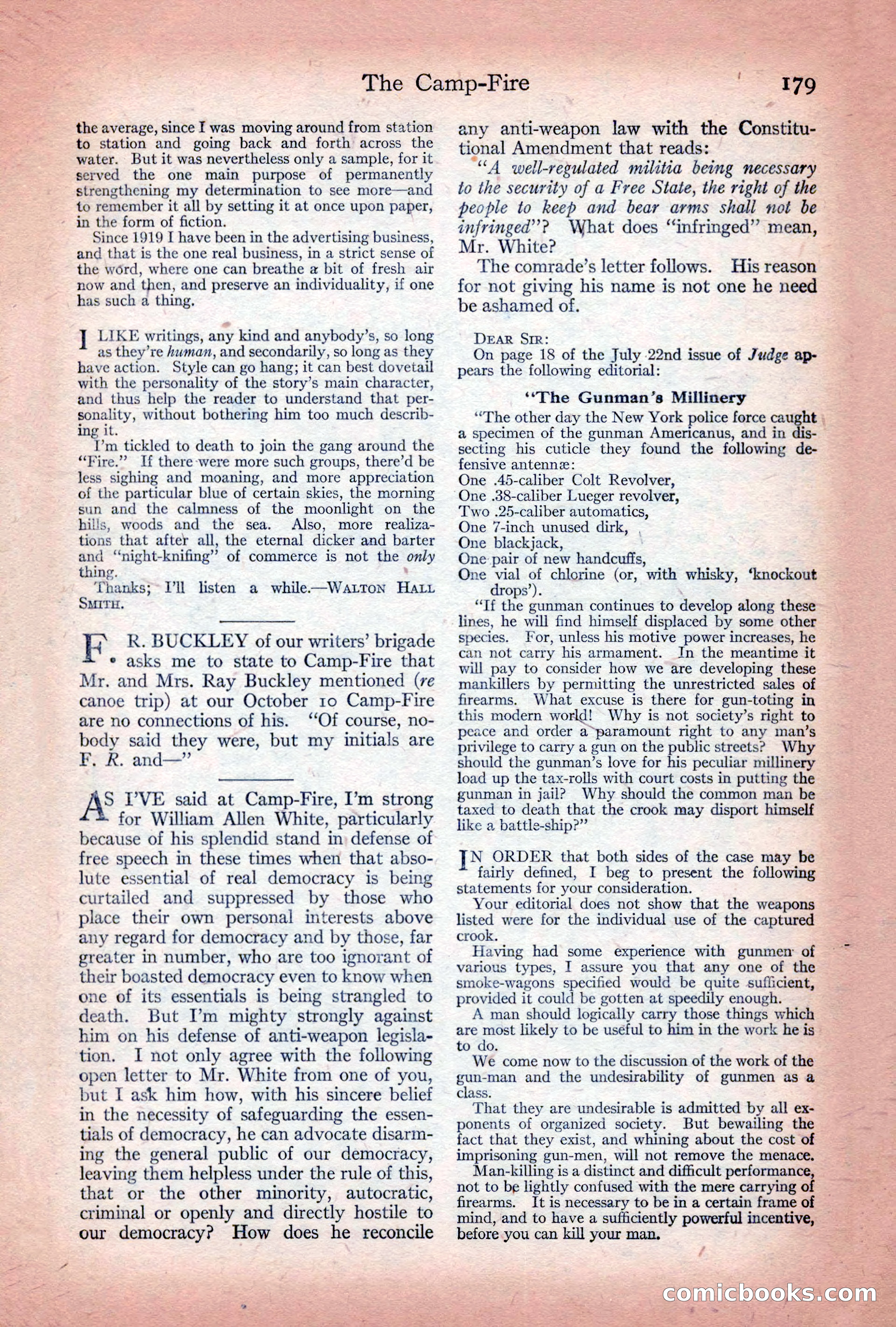 Adventure Magazine Cover, December 10, 1922 — page 185 of 200