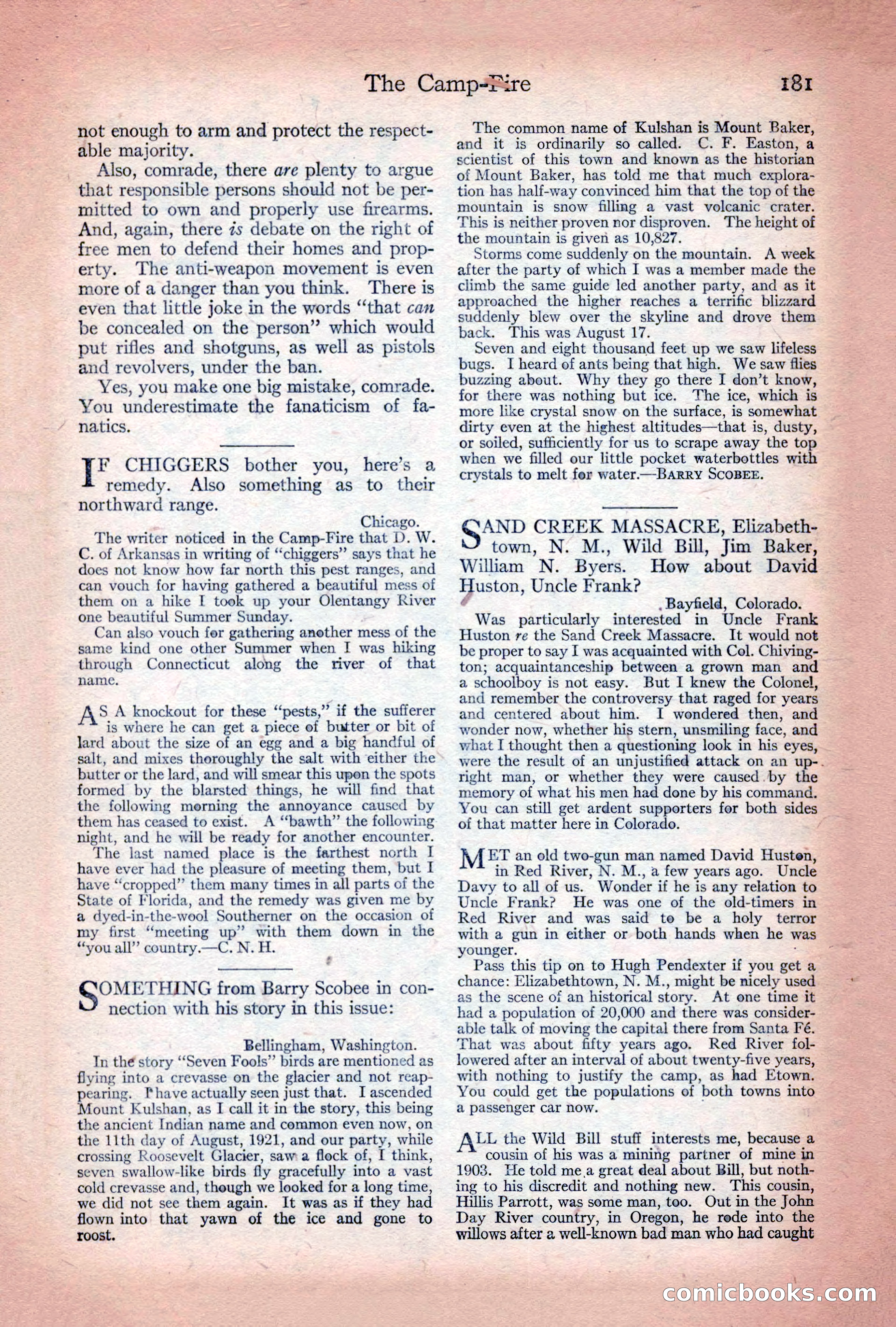 Adventure Magazine Cover, December 10, 1922 — page 187 of 200