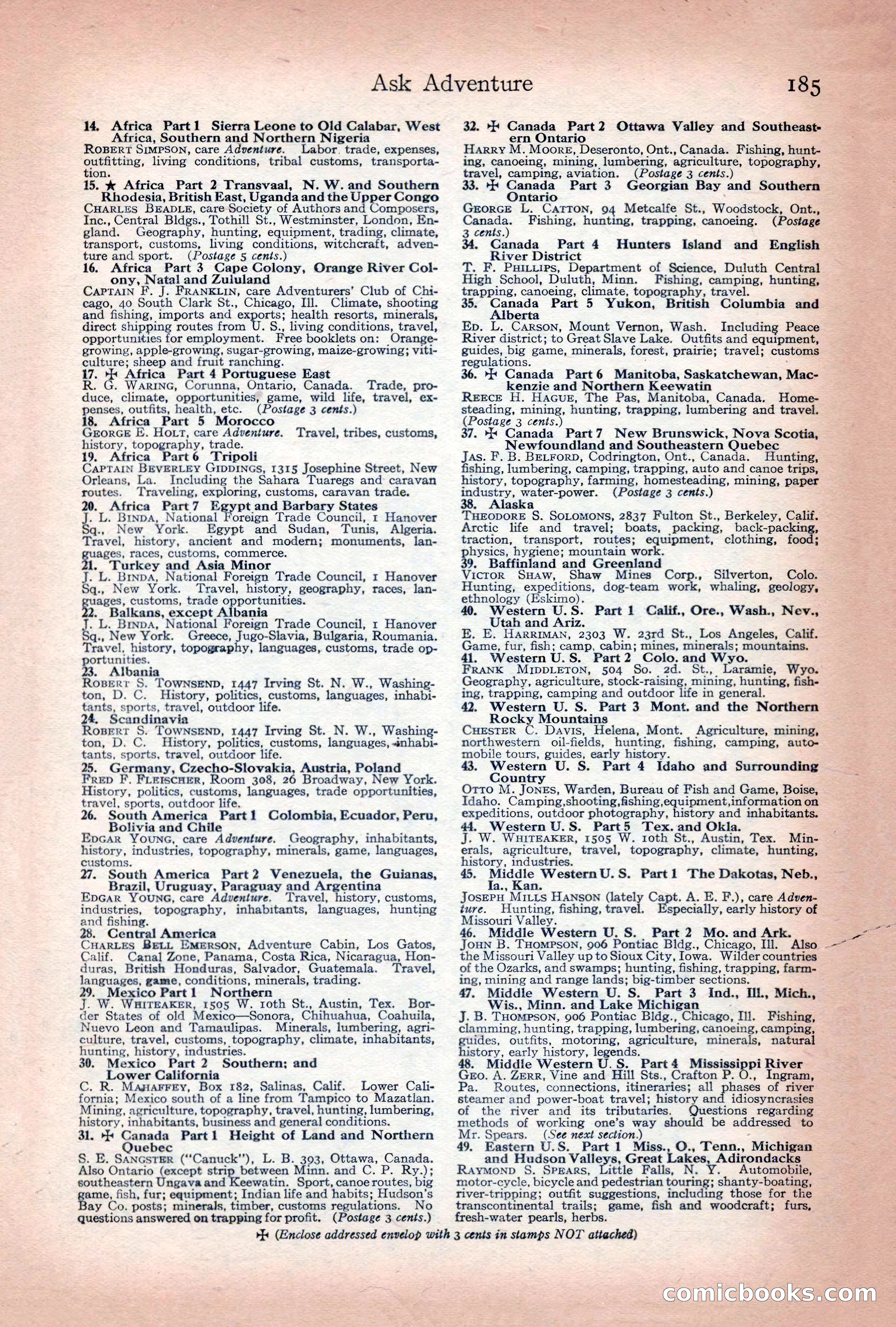 Adventure Magazine Cover, December 10, 1922 — page 191 of 200