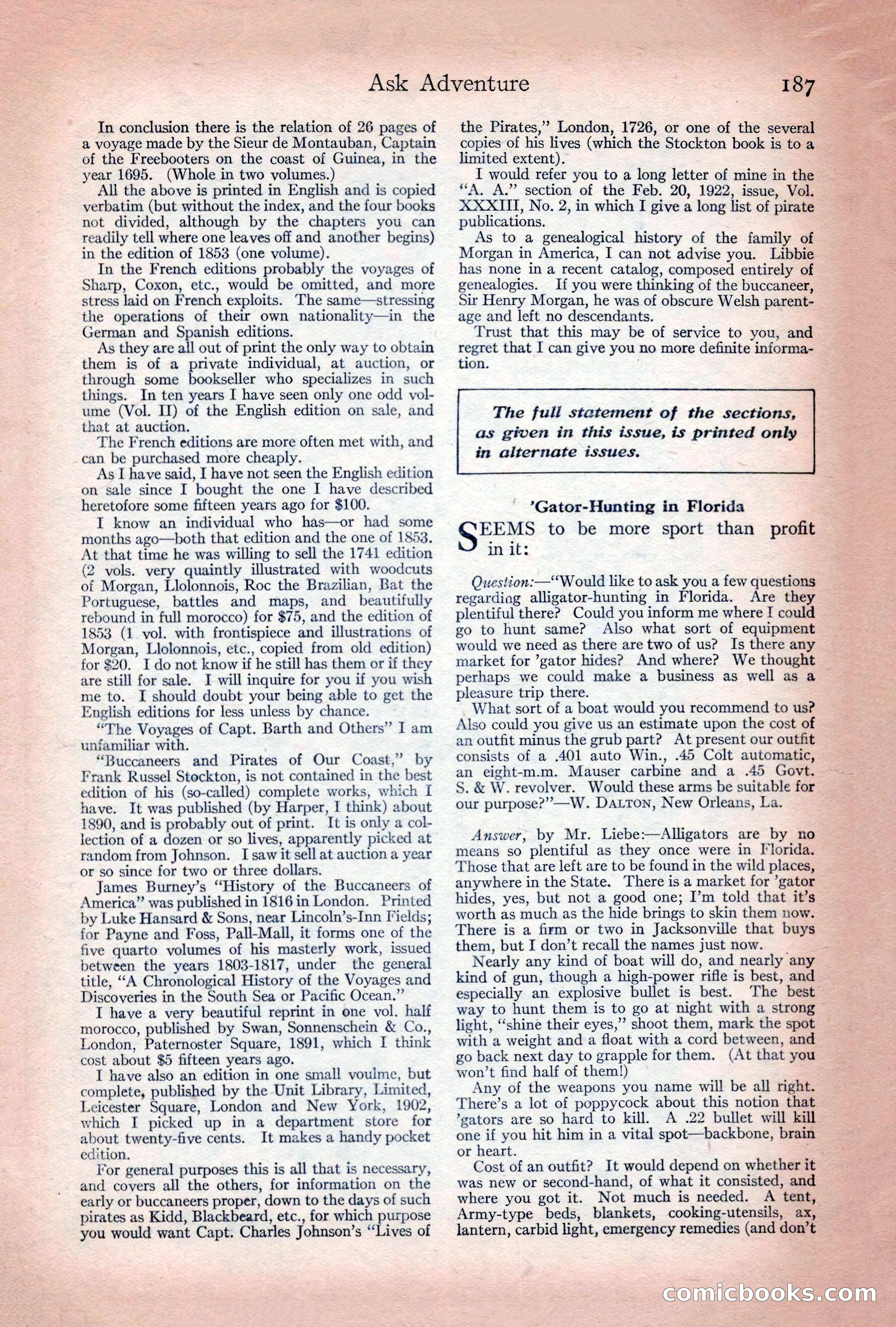 Adventure Magazine Cover, December 10, 1922 — page 193 of 200