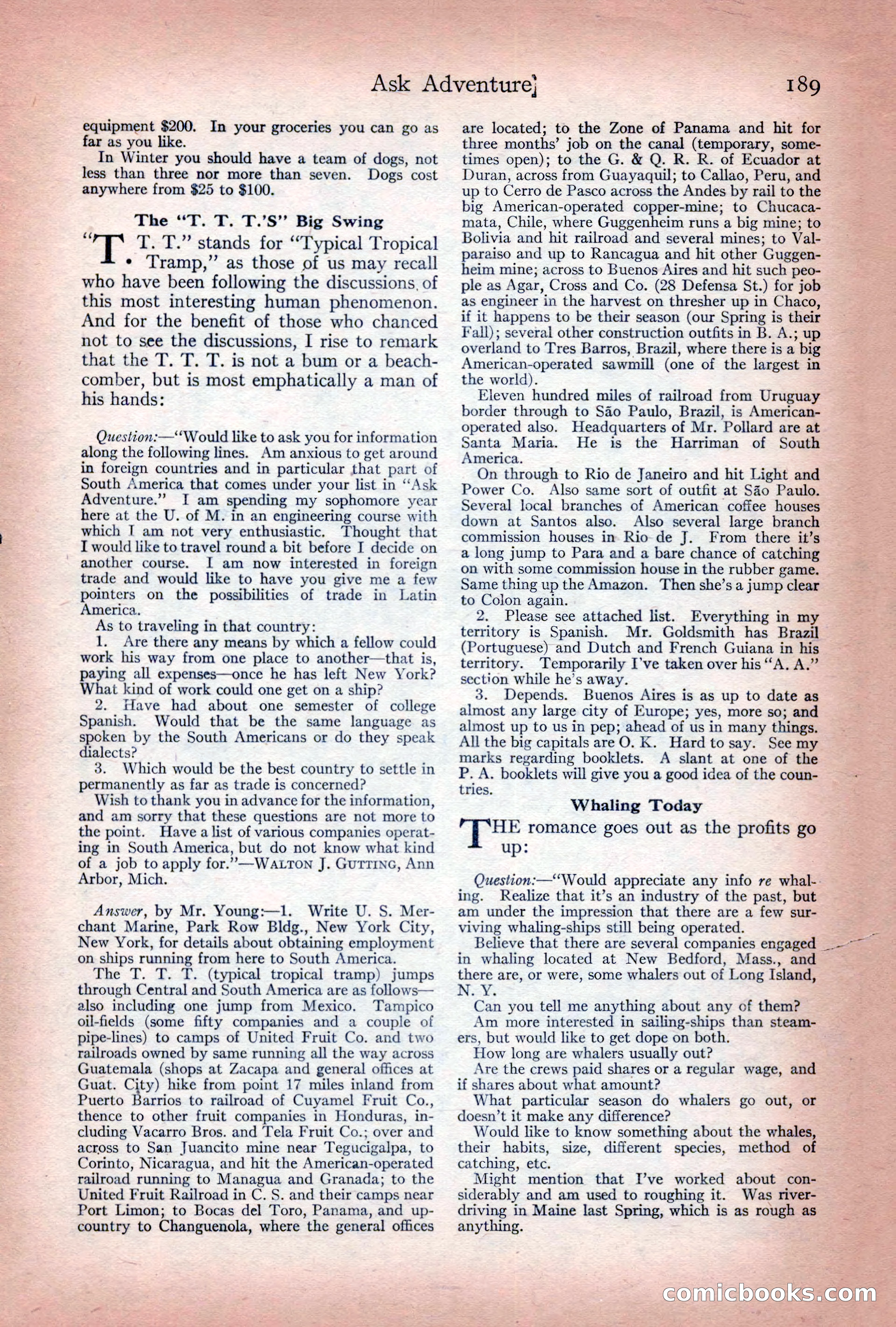 Adventure Magazine Cover, December 10, 1922 — page 195 of 200