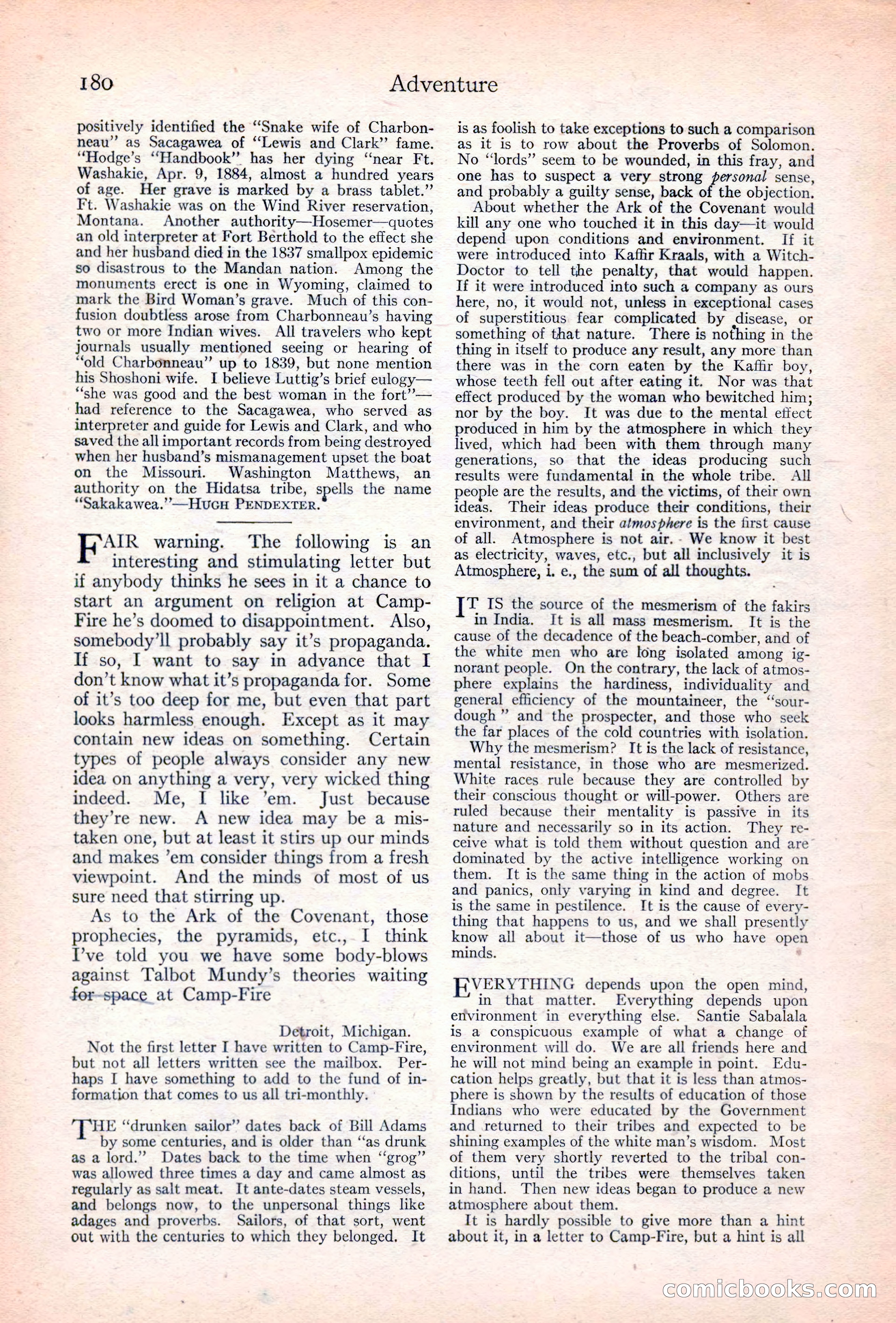 Adventure Magazine Cover — page 182 of 196