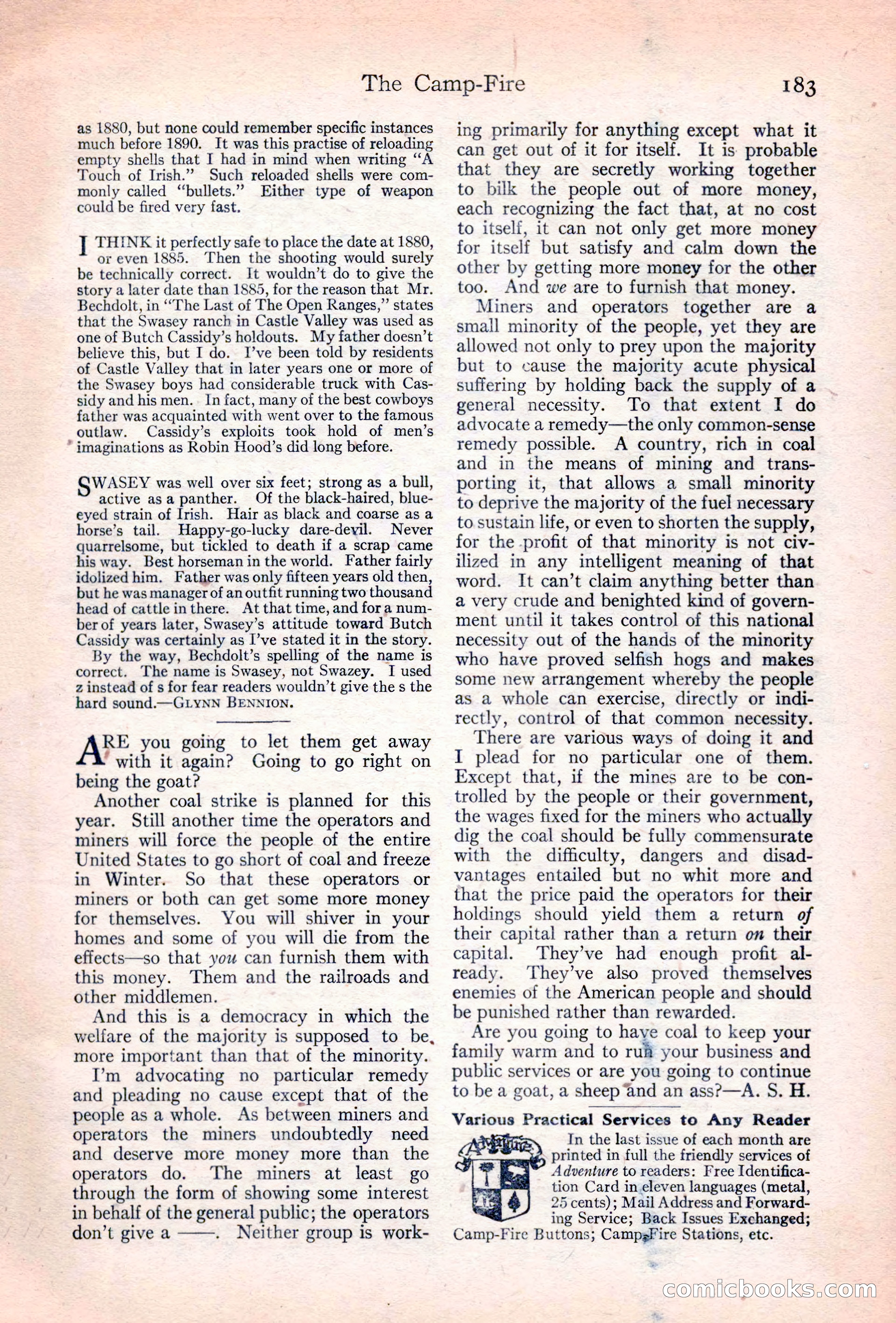 Adventure Magazine Cover — page 185 of 196