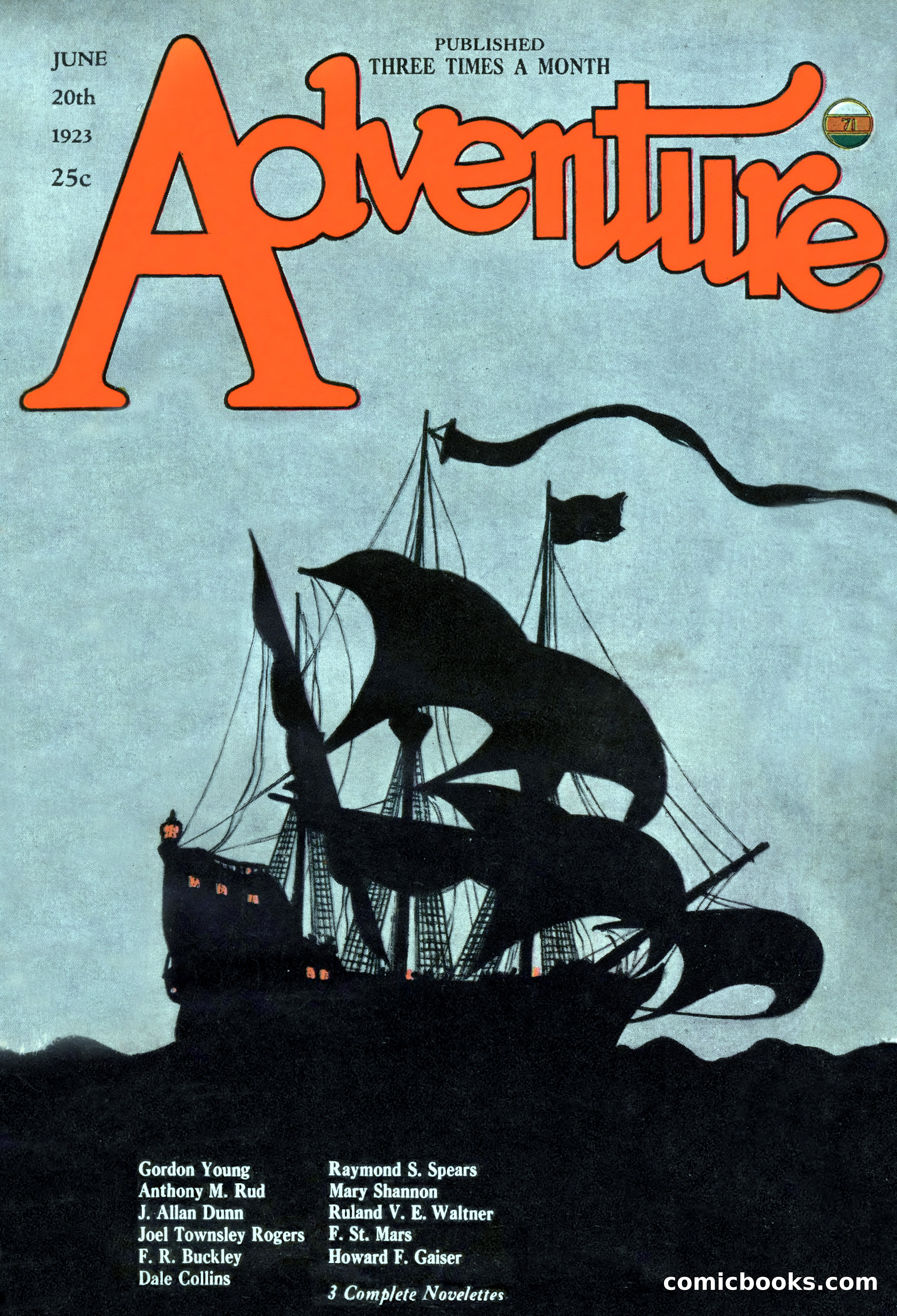 Adventure Magazine Cover, June 20, 1923 — page 1 of 196