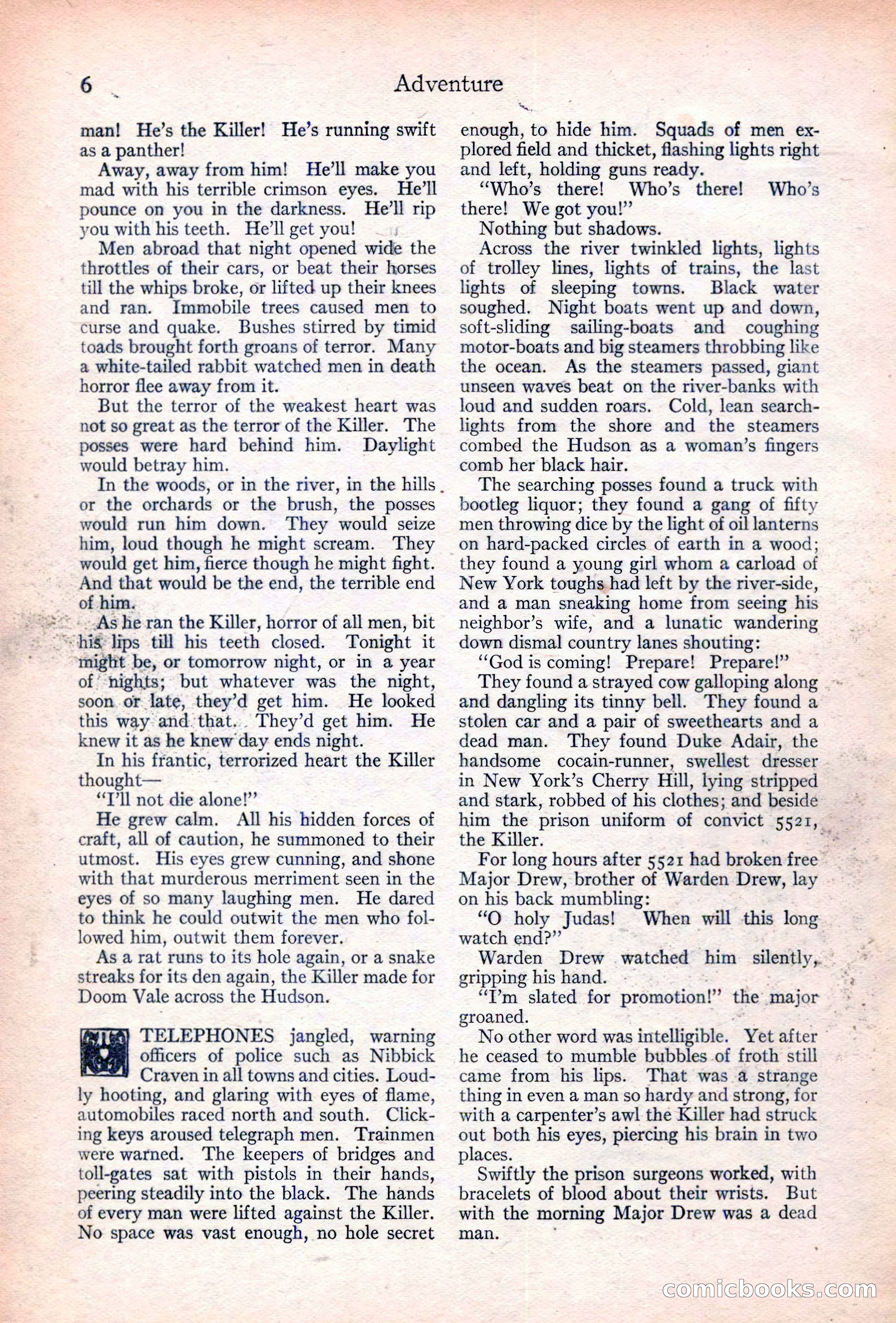 Adventure Magazine Cover, June 20, 1923 — page 8 of 196