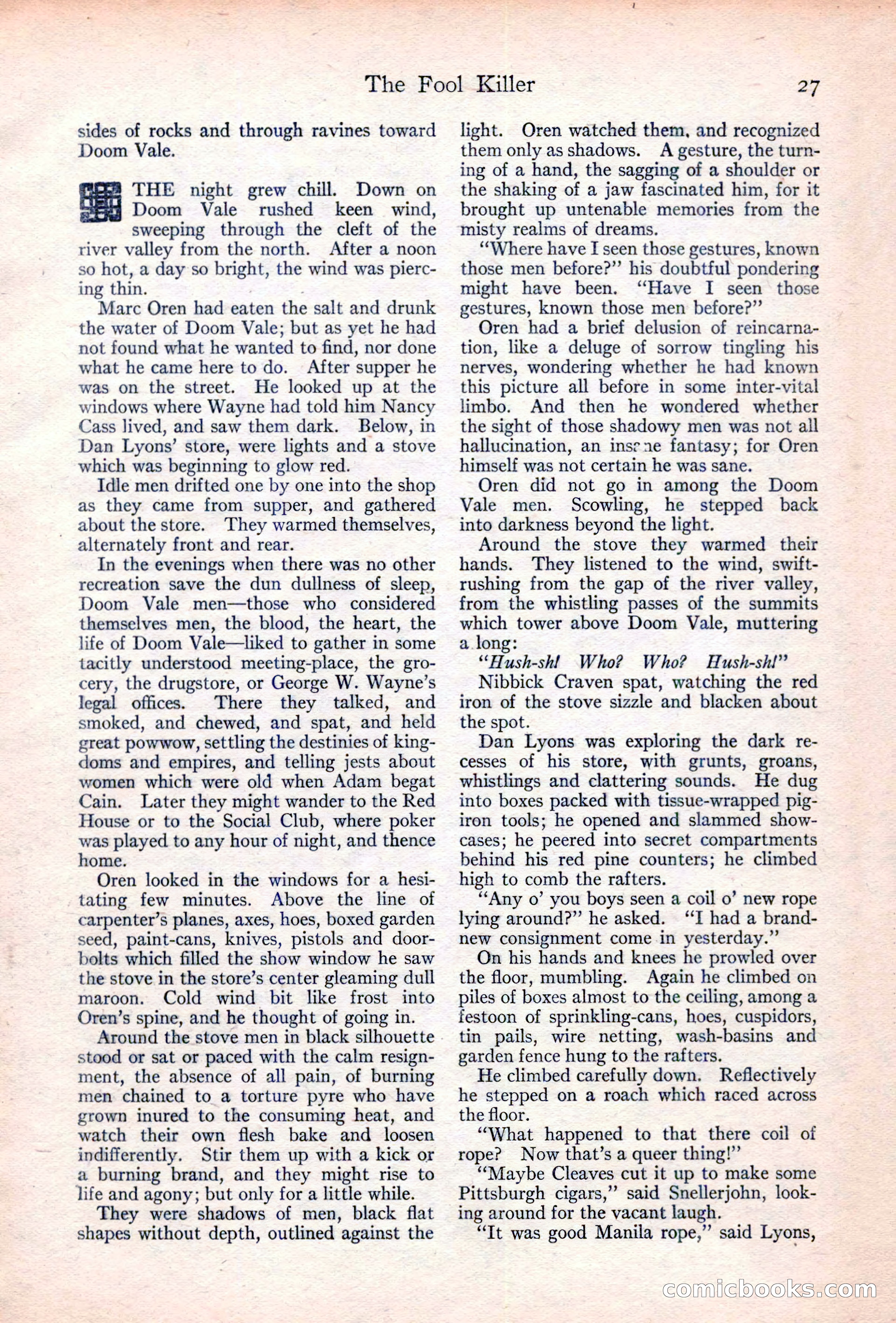 Adventure Magazine Cover, June 20, 1923 — page 29 of 196
