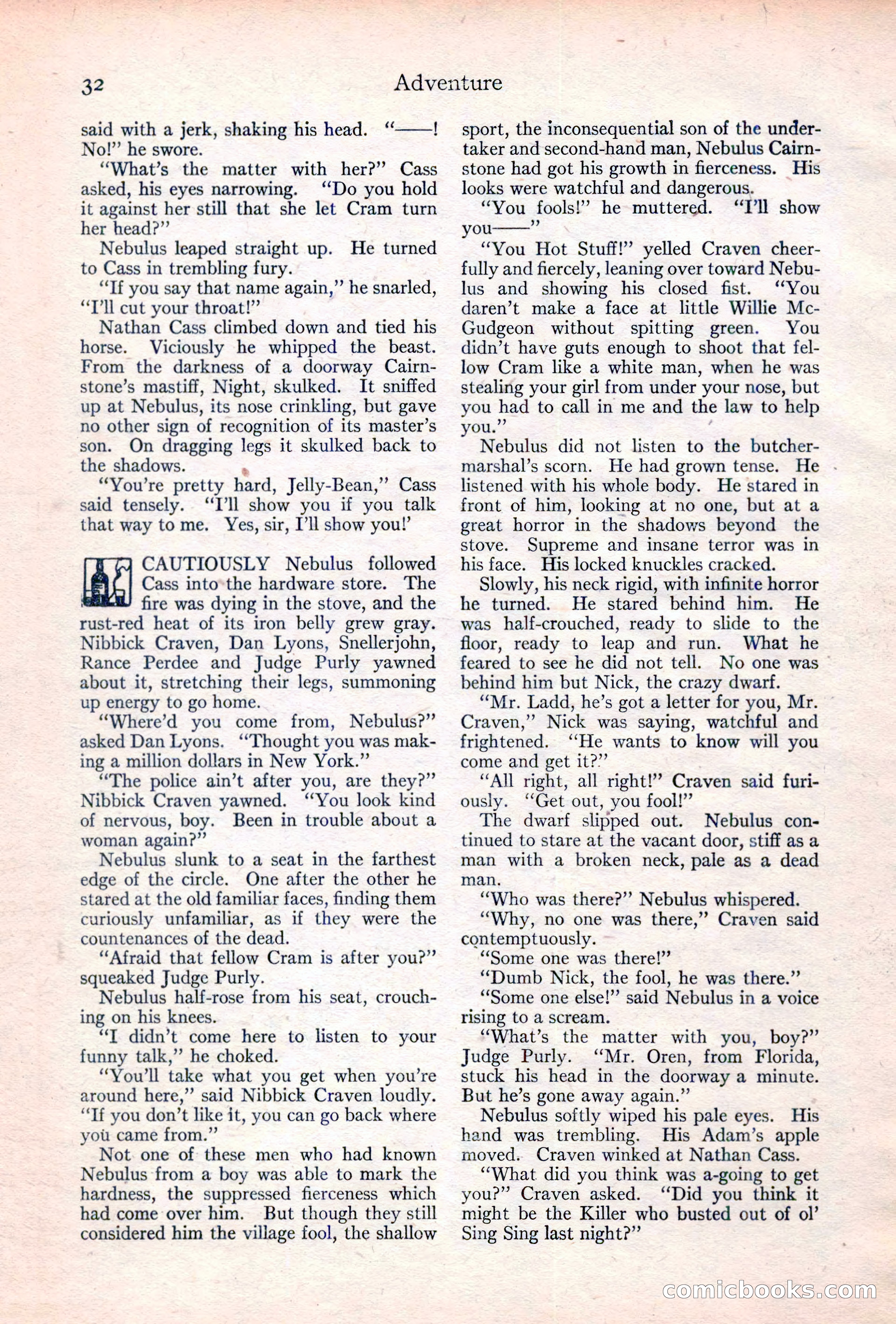 Adventure Magazine Cover, June 20, 1923 — page 34 of 196